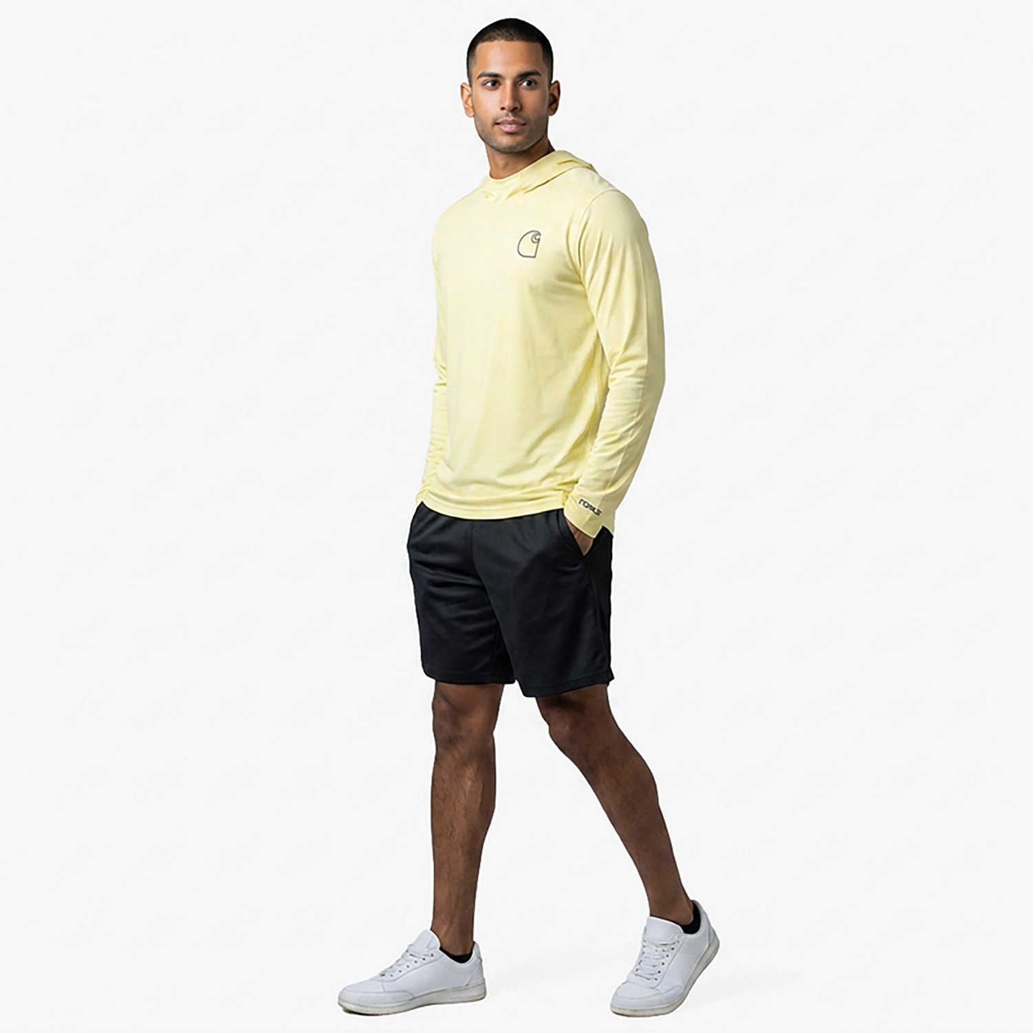 Carhartt Men's Force Sun Defender Lightweight Hooded Long Sleeve T-shirt                                                         - view number 3