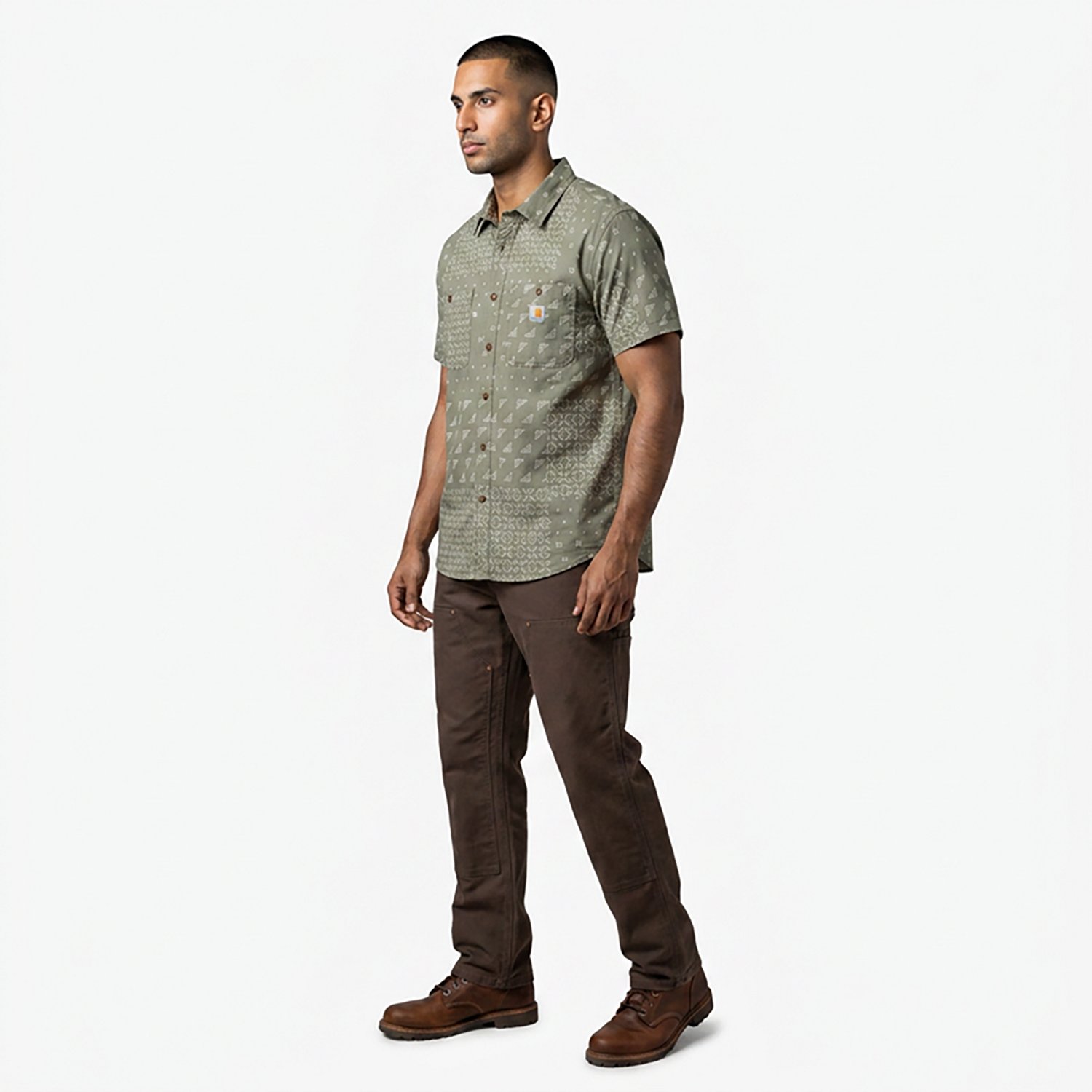 Carhartt Men's Rugged Flex Relaxed Fit Lightweight Print Button-Up Shirt - view number 2