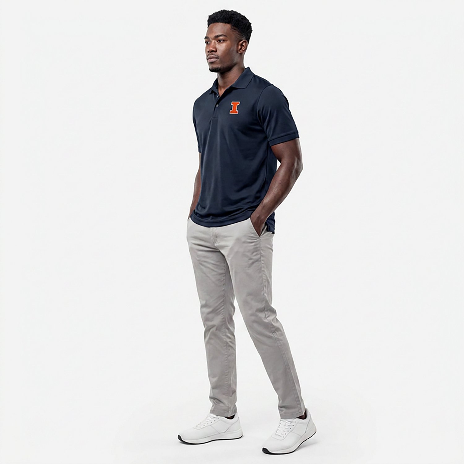 Antigua Men's University of Illinois Legacy Pique Polo Shirt
