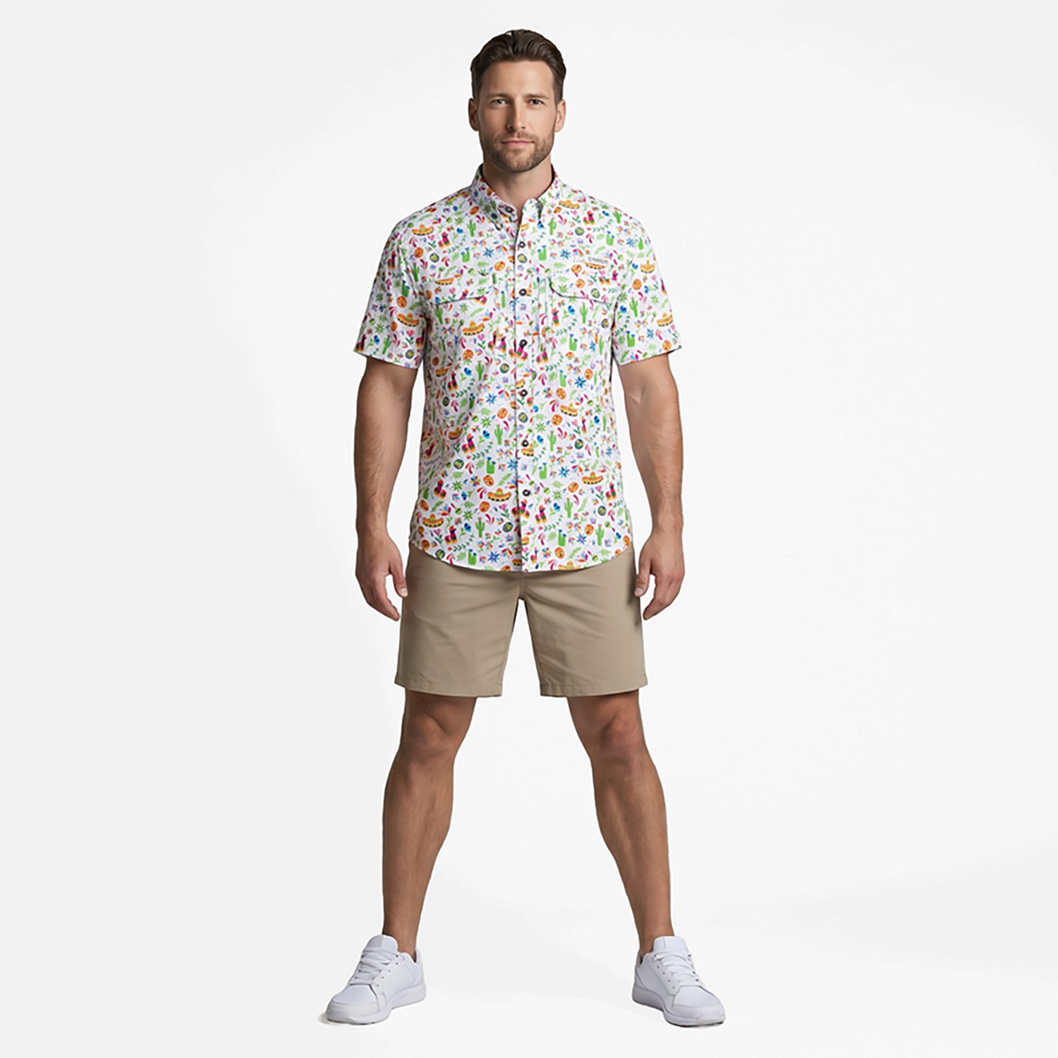 Magellan Outdoors Men's Mexico Print Fishing Shirt