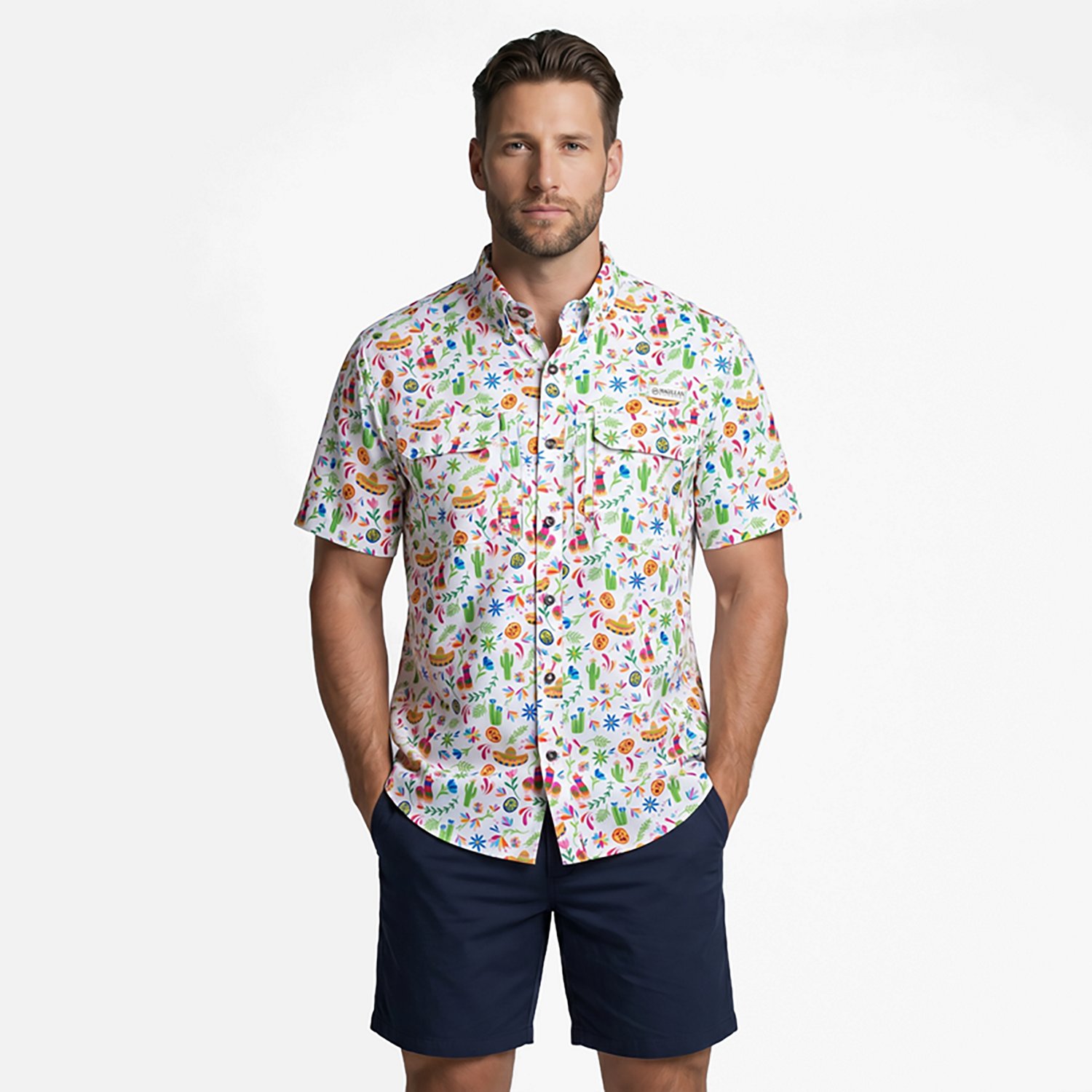 Magellan Outdoors Men's Mexico Print Fishing Shirt - view number 2