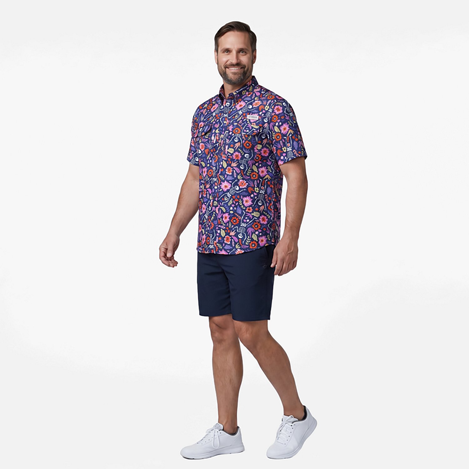 Magellan Outdoors Men's Mexico Print Fishing Shirt