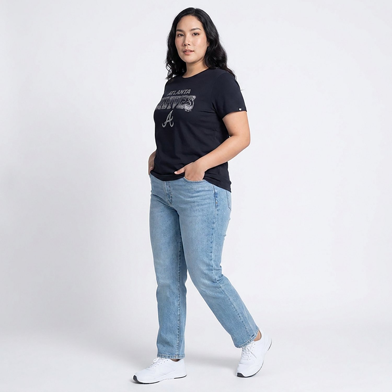47 Women's Atlanta Braves Dreamer Frankie Short Sleeve T-shirt
