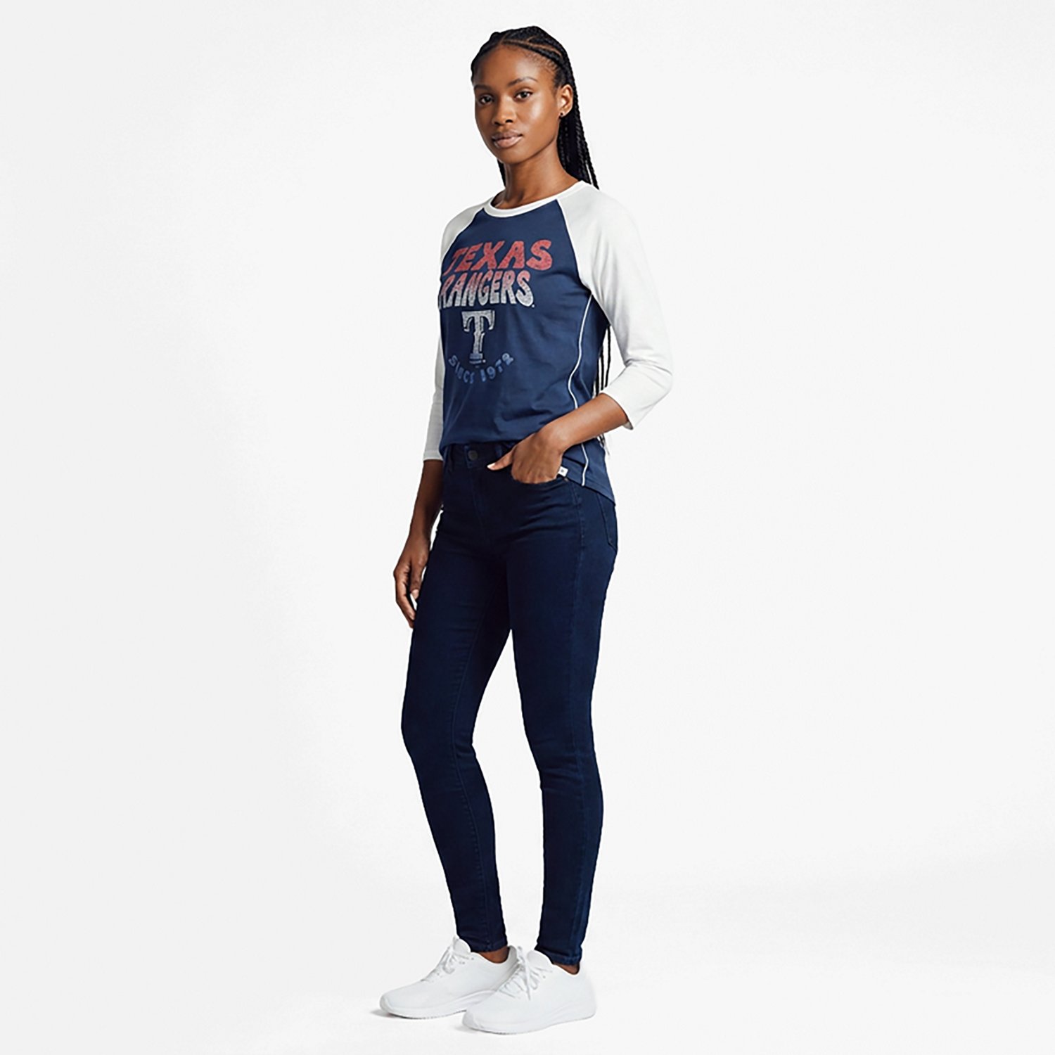 '47 Women's Texas Rangers Harmony Ava Raglan T-shirt - view number 2