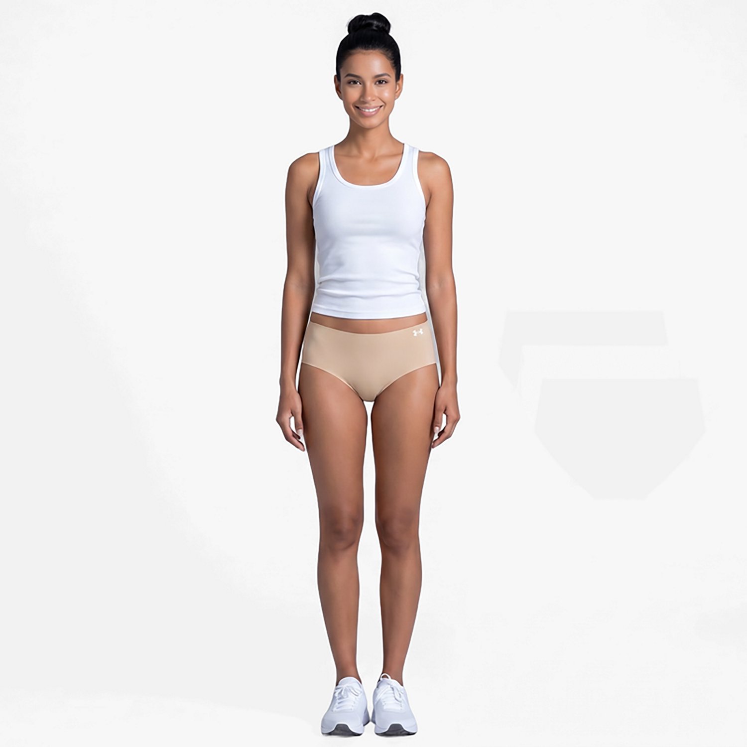 Under Armour Women's Pure Stretch No Show Hipster Underwear 3-Pack