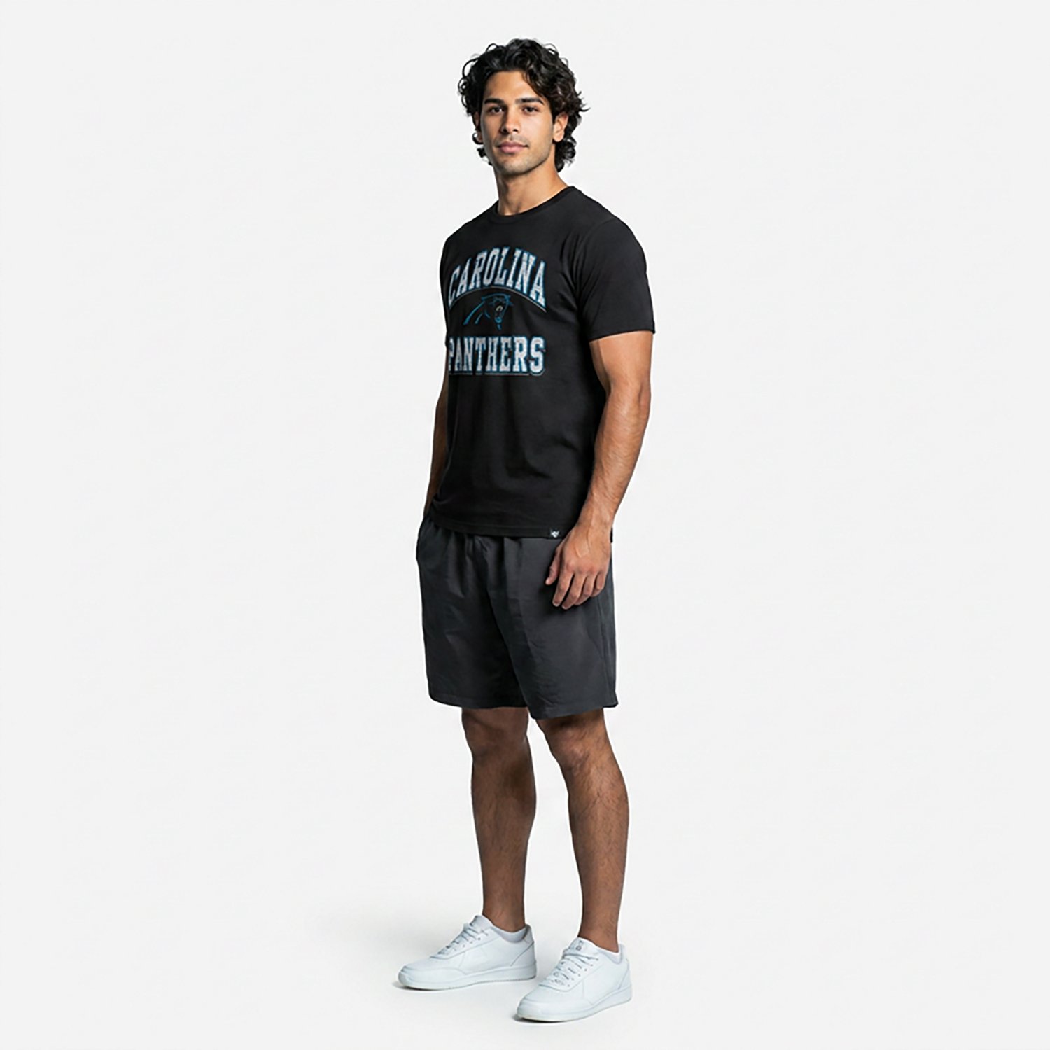 '47 Men's Carolina Panthers Play Action Franklin Short Sleeve Shirt