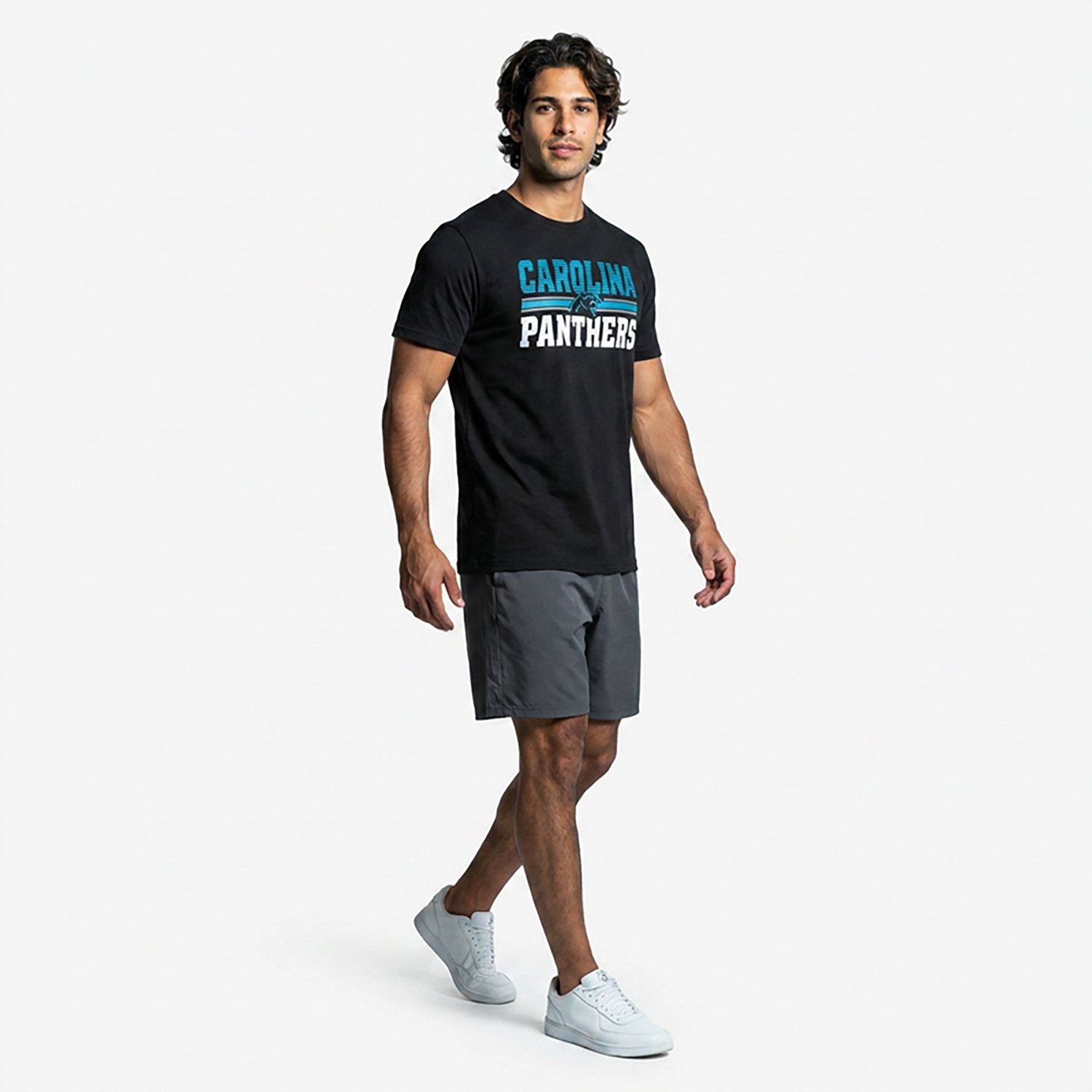 '47 Men's Carolina Panthers Run Thru Franklin Short Sleeve Shirt