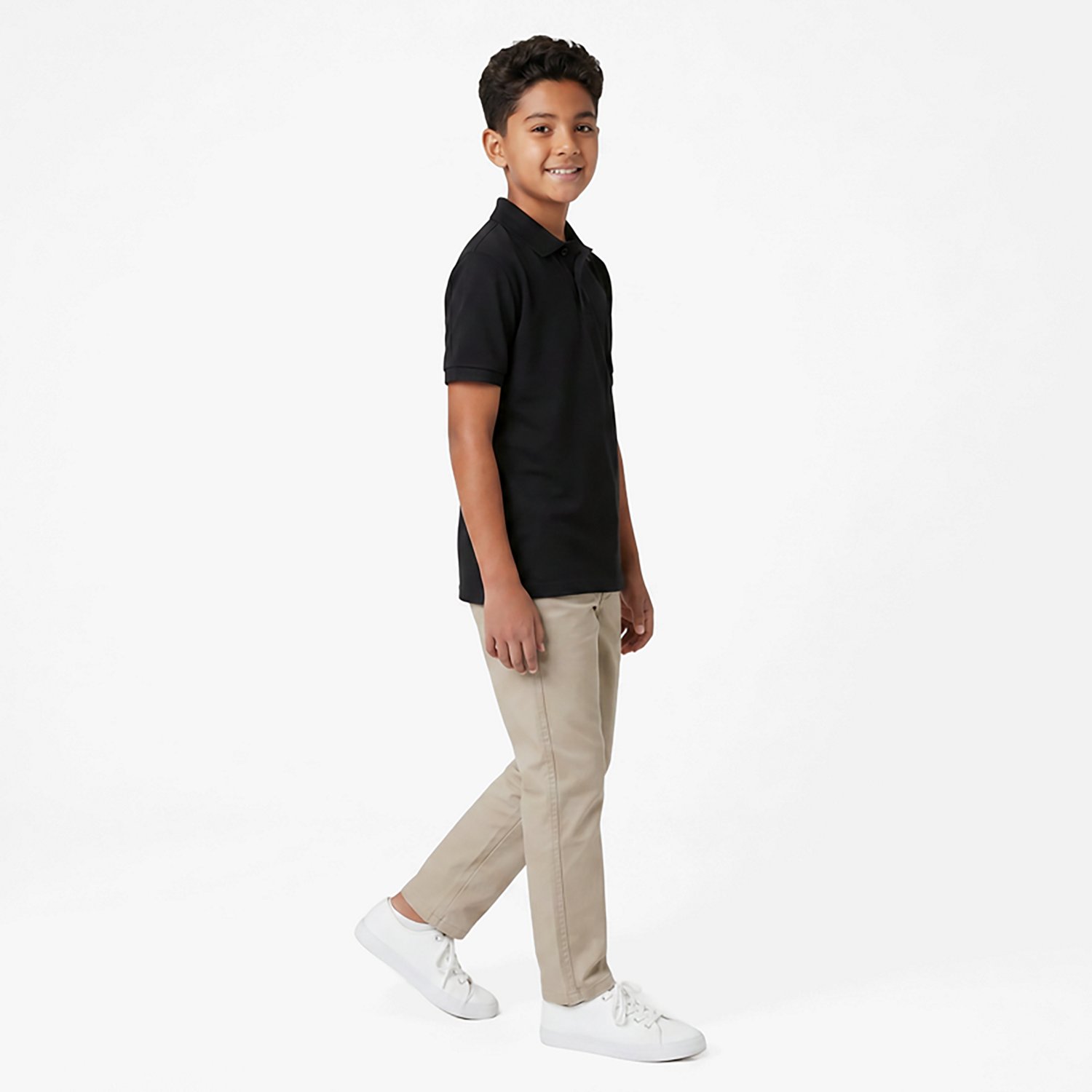 Nautica Boys' 4-7 Double Pique Short Sleeve Polo Shirt