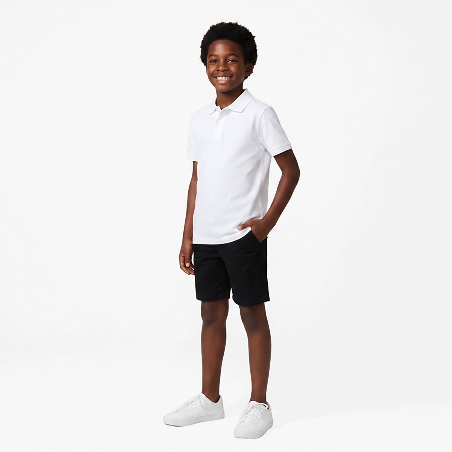 Nautica Boys' 4-7 Double Pique Short Sleeve Polo Shirt - view number 3