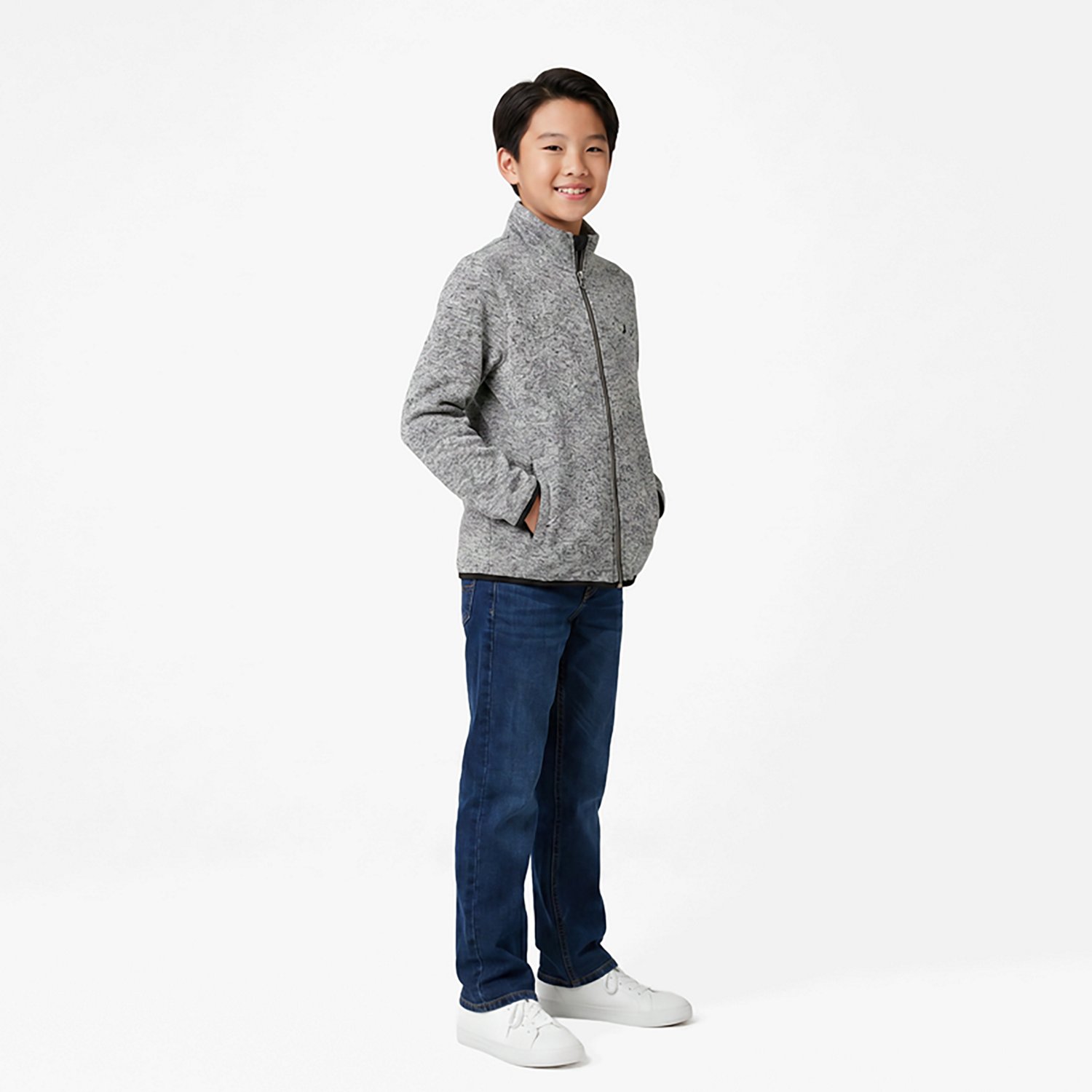 Nautica Boys' Full Zip Fleece Sweater