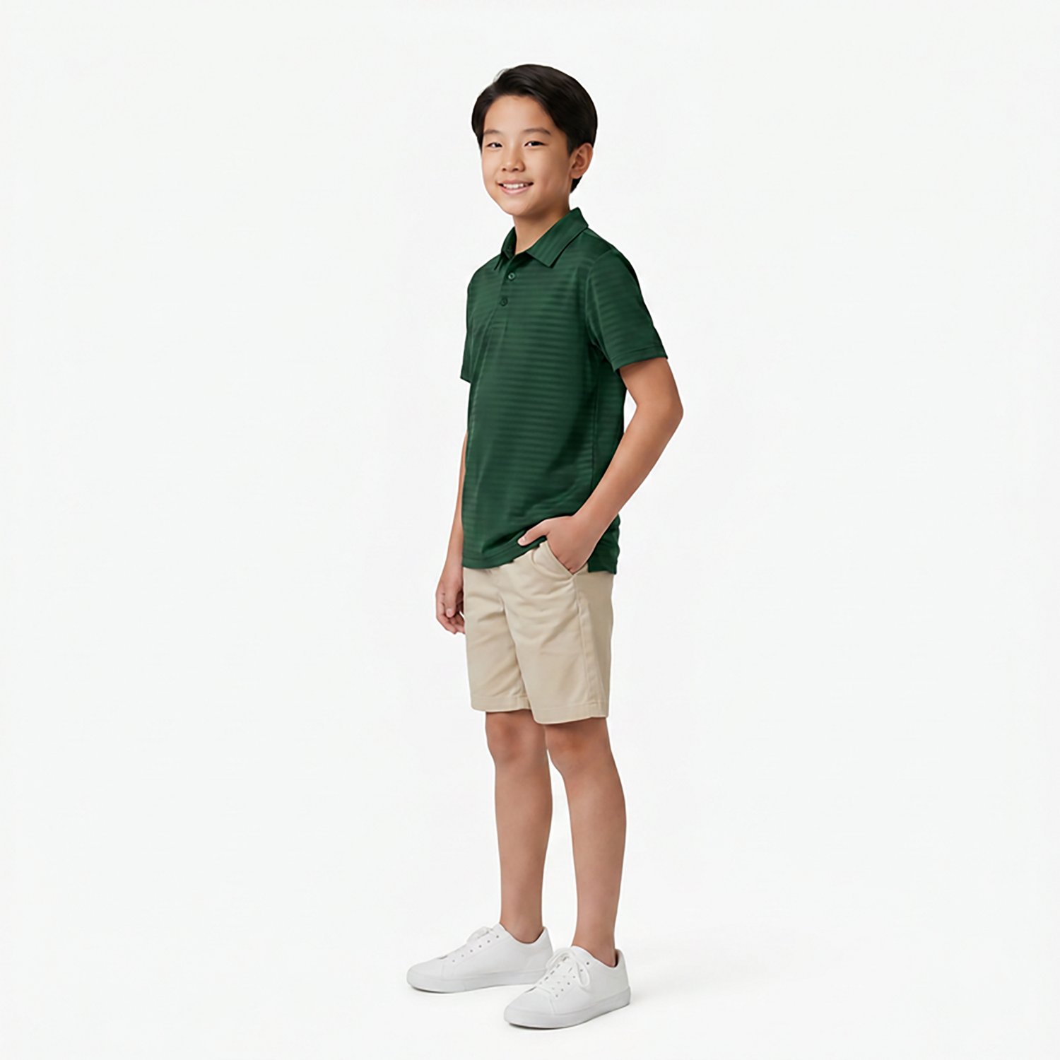 Nautica Boys' 4-7 Performance Stripe Short Sleeve Polo Shirt - view number 3