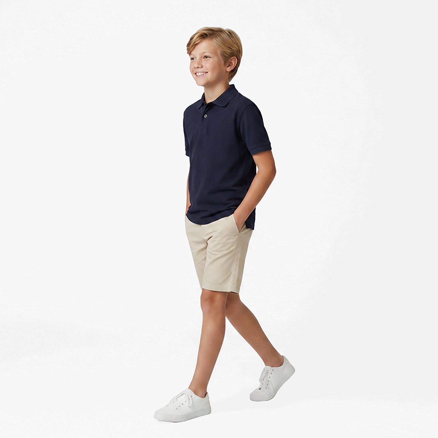 Nautica Boys' 8-20 Double Pique Short Sleeve Polo Shirt - view number 3