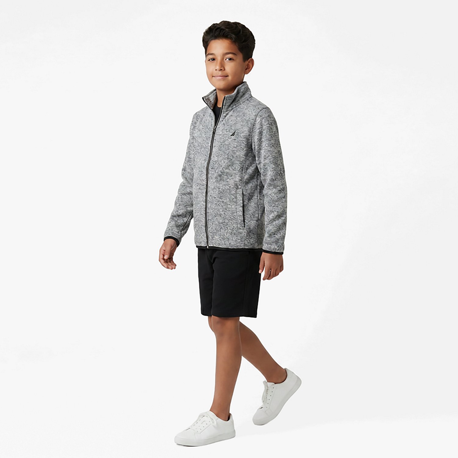 Nautica Boys' Full Zip Fleece Sweater