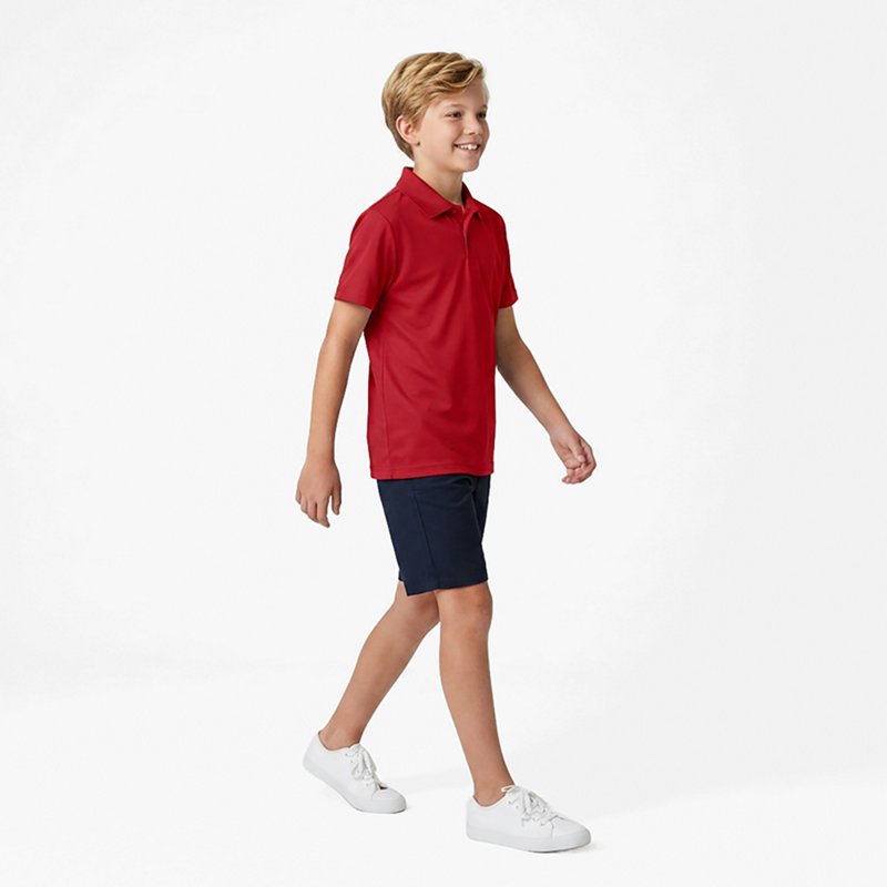 Nautica Boys' Husky Performance Short Sleeve Polo Shirt