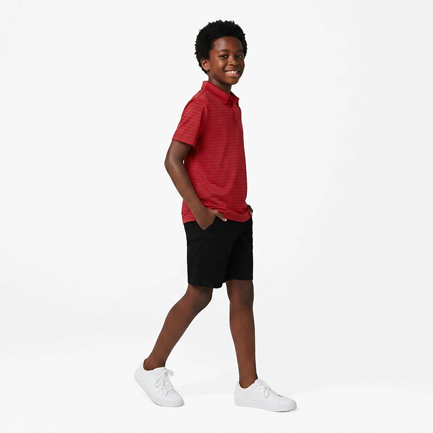 Nautica Boys' Husky Performance Stripe Short Sleeve Polo Shirt - view number 3