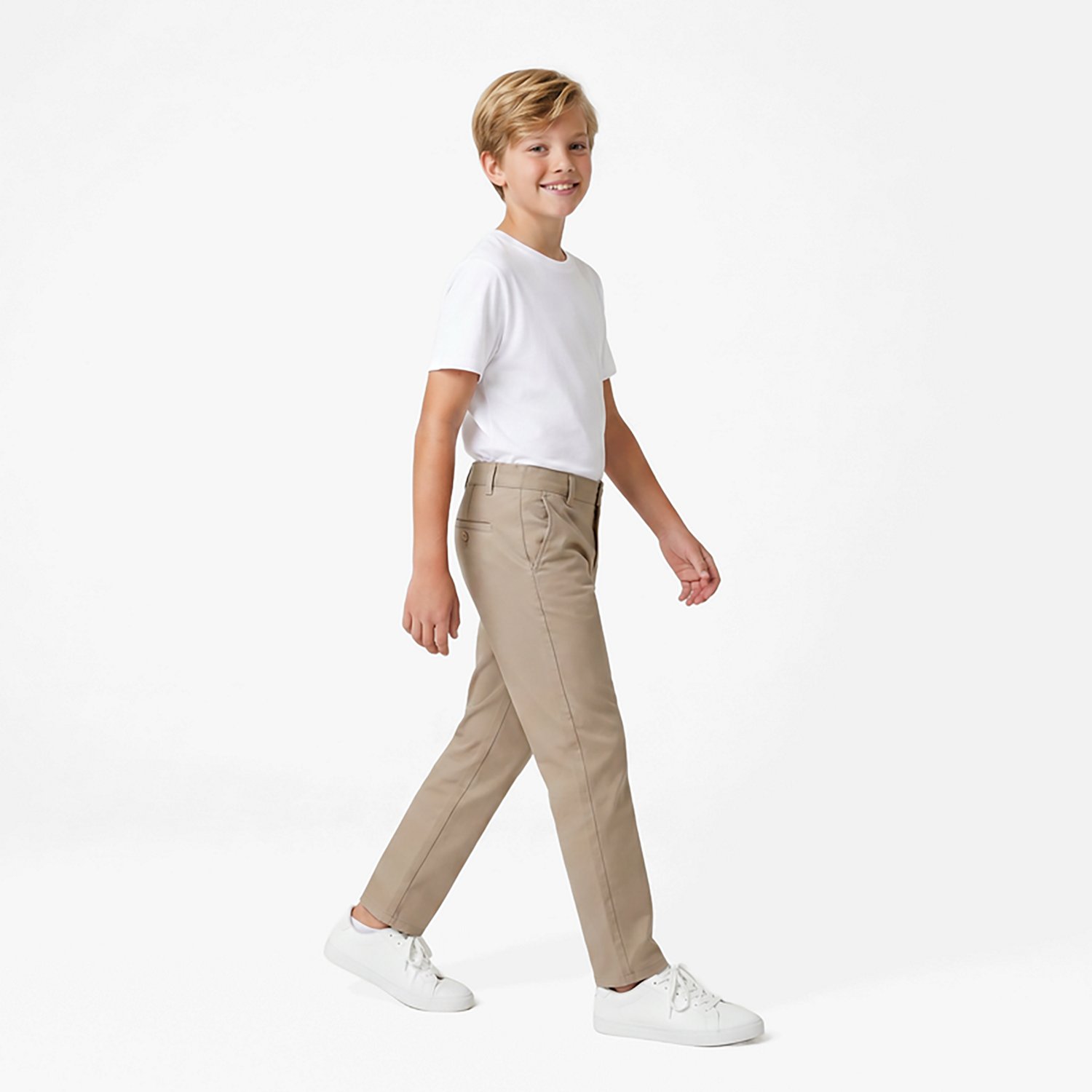 Nautica Boys' 8-20 Slim Flat Front Twill Pants - view number 2