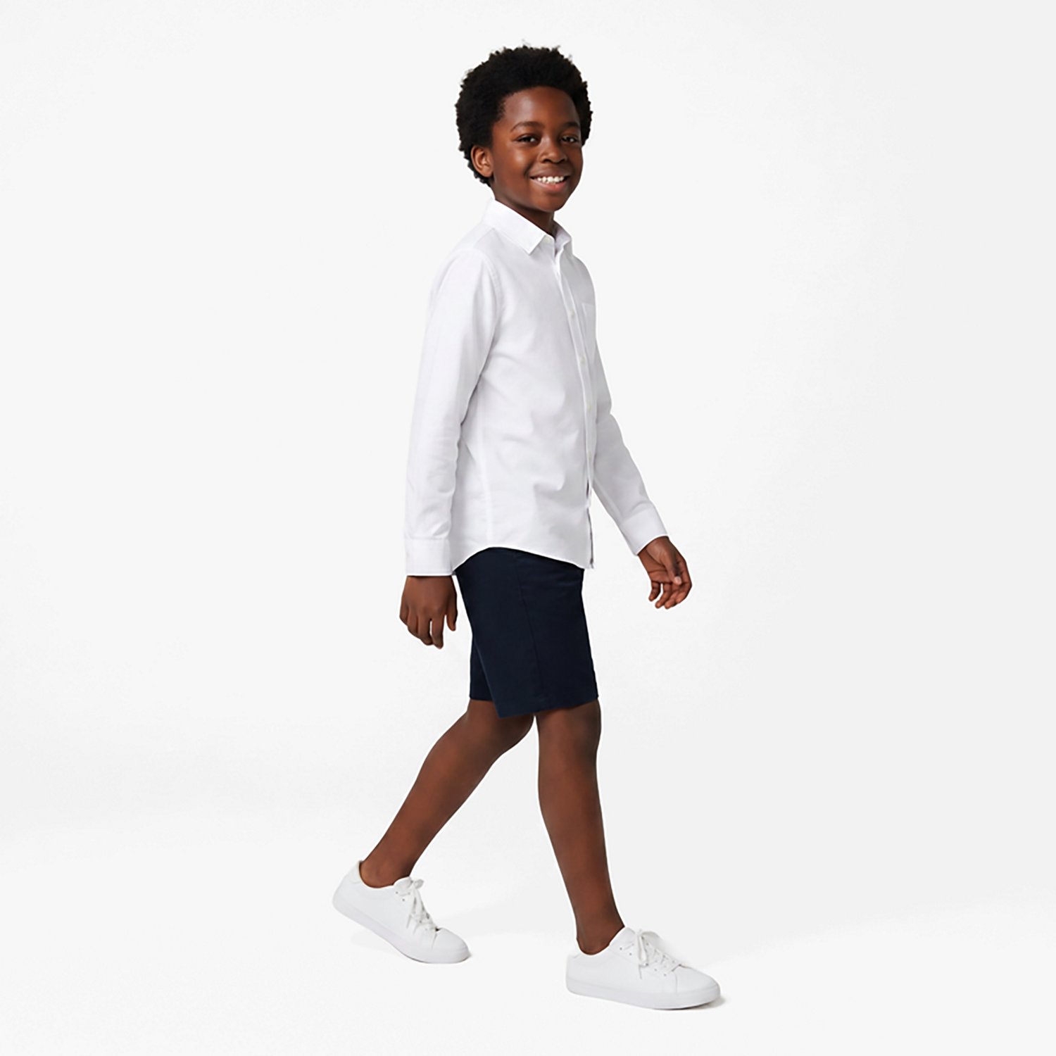 Nautica Boys' 8-20 Synthetic Woven Long Sleeve Shirt