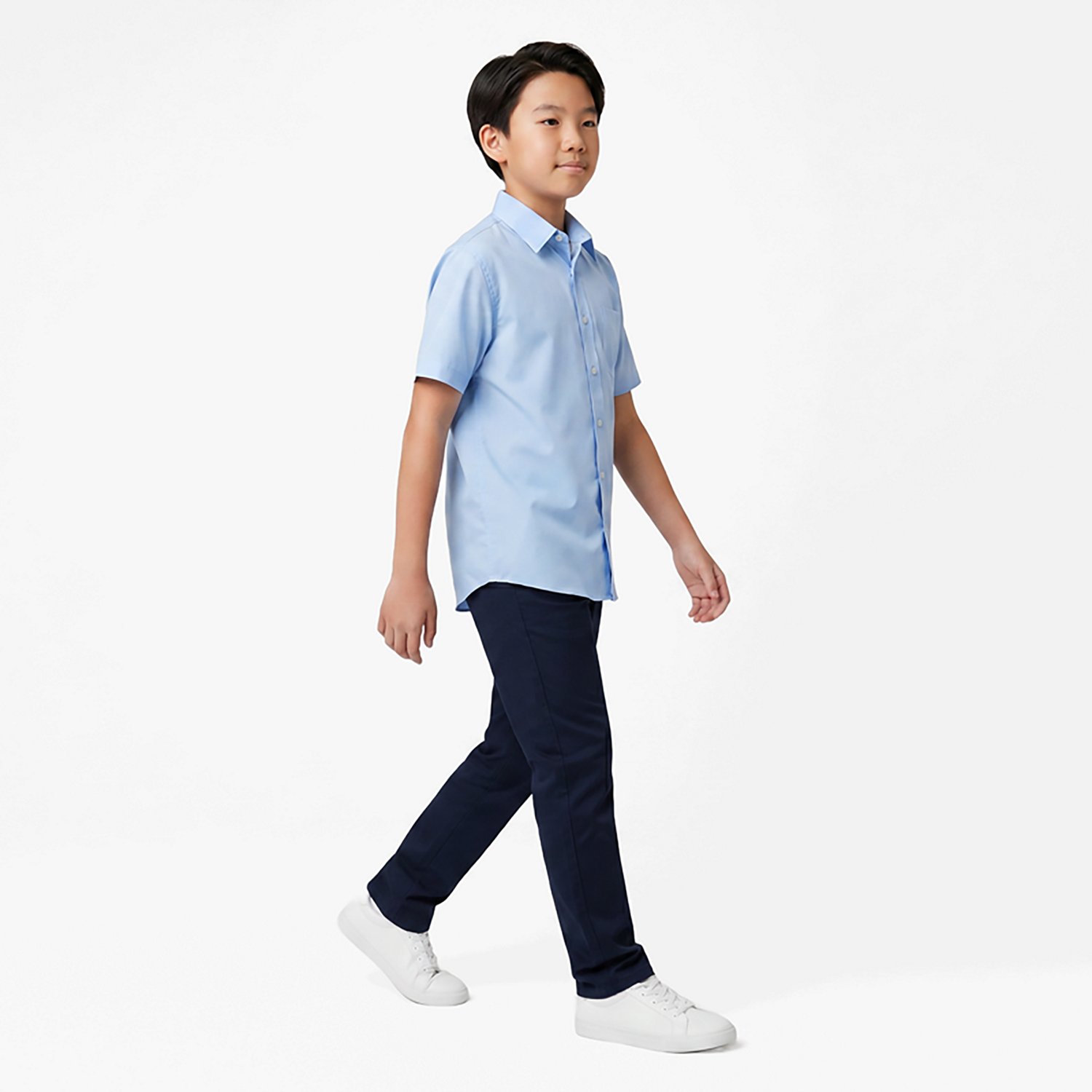 Nautica Boys' 8-20 Synthetic Woven Short Sleeve Shirt