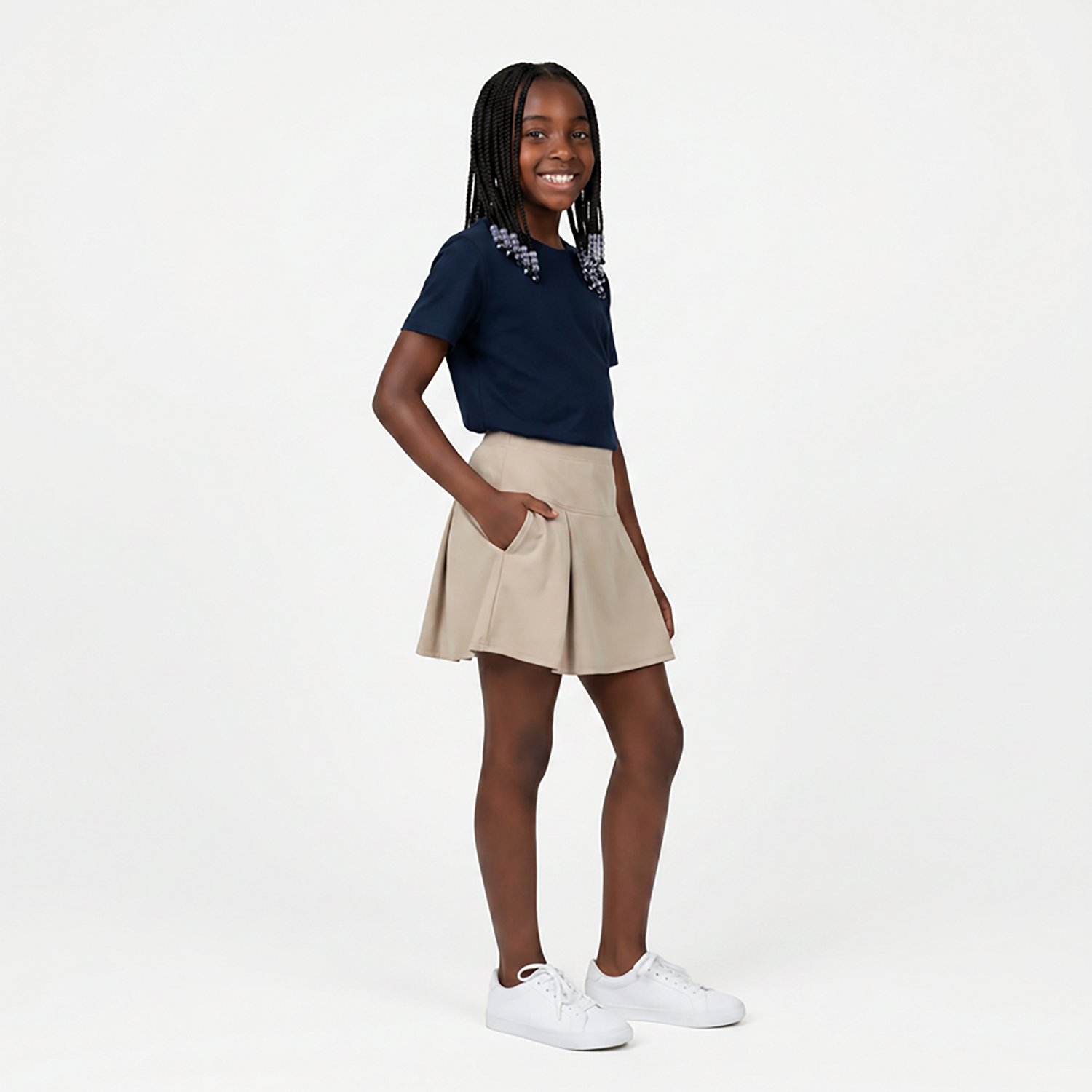Nautica Girls' 4-6x Performance Knit Pleated Scooter - view number 3