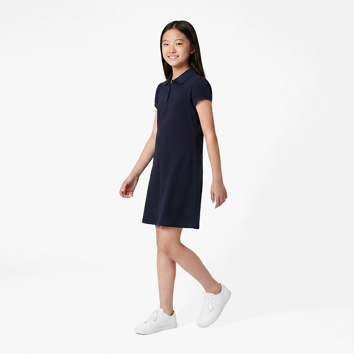 Nautica Girls' 7-16 Interlock High-Low Polo Dress - view number 2