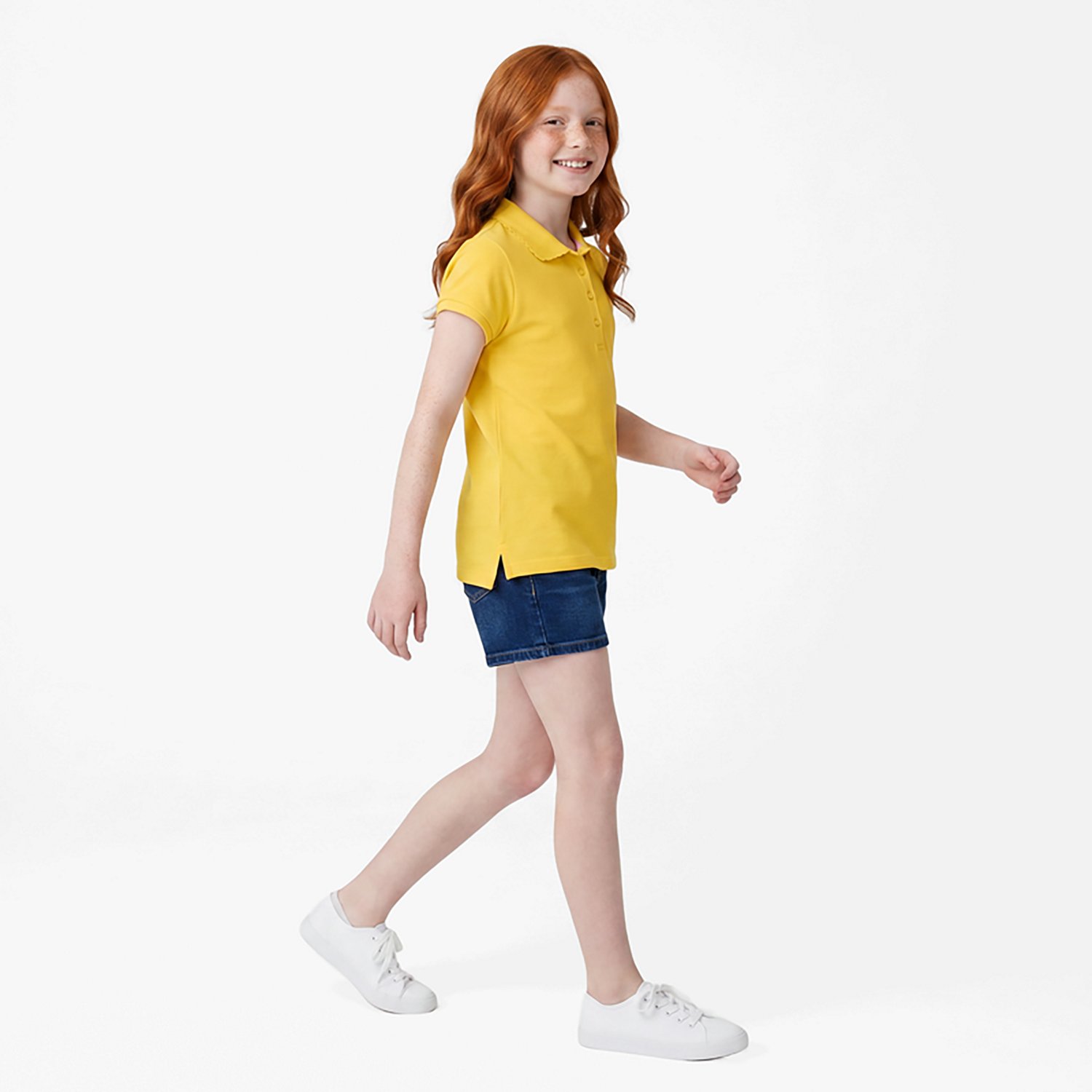 Nautica Girls' 7-16 Interlock Polo Shirt