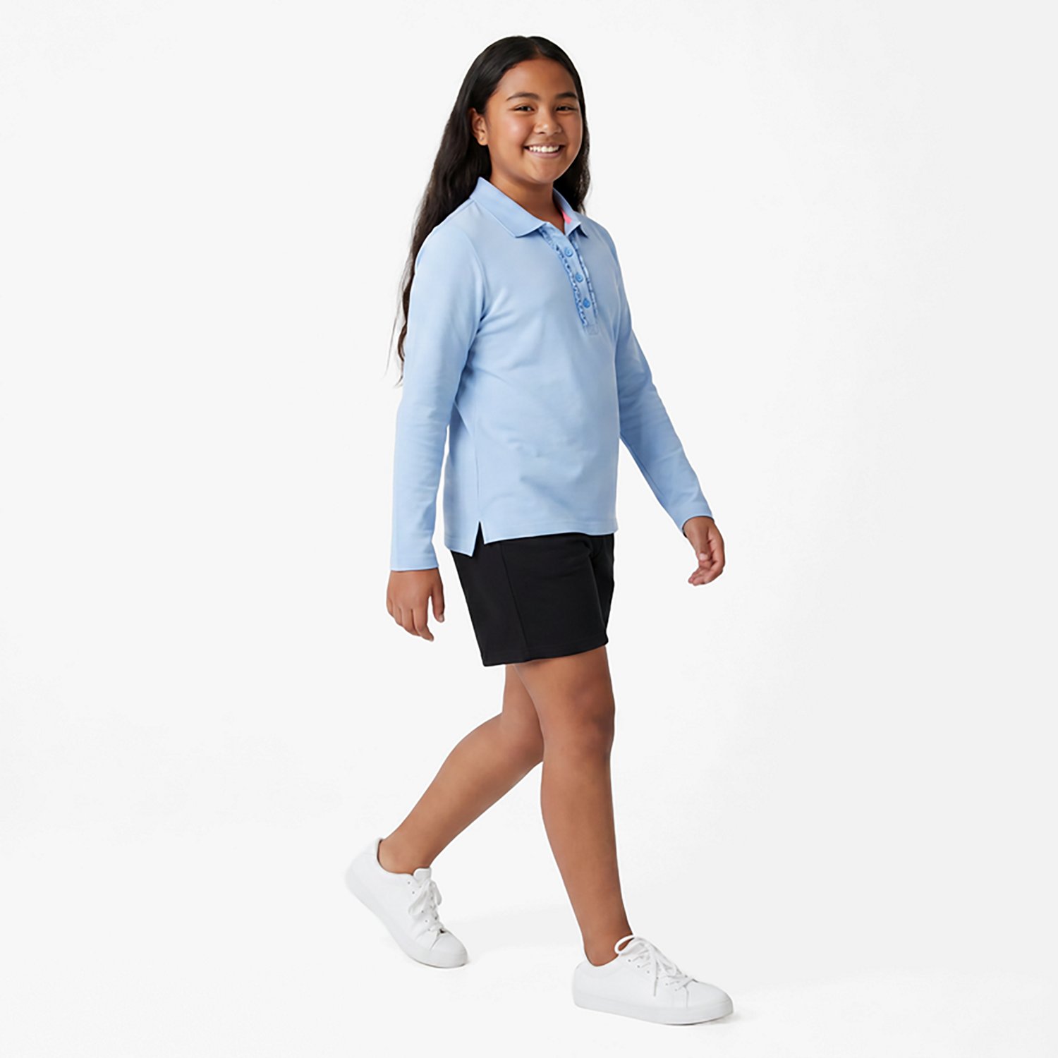 Nautica Girls' 7-16 Long Sleeve Polo - view number 3