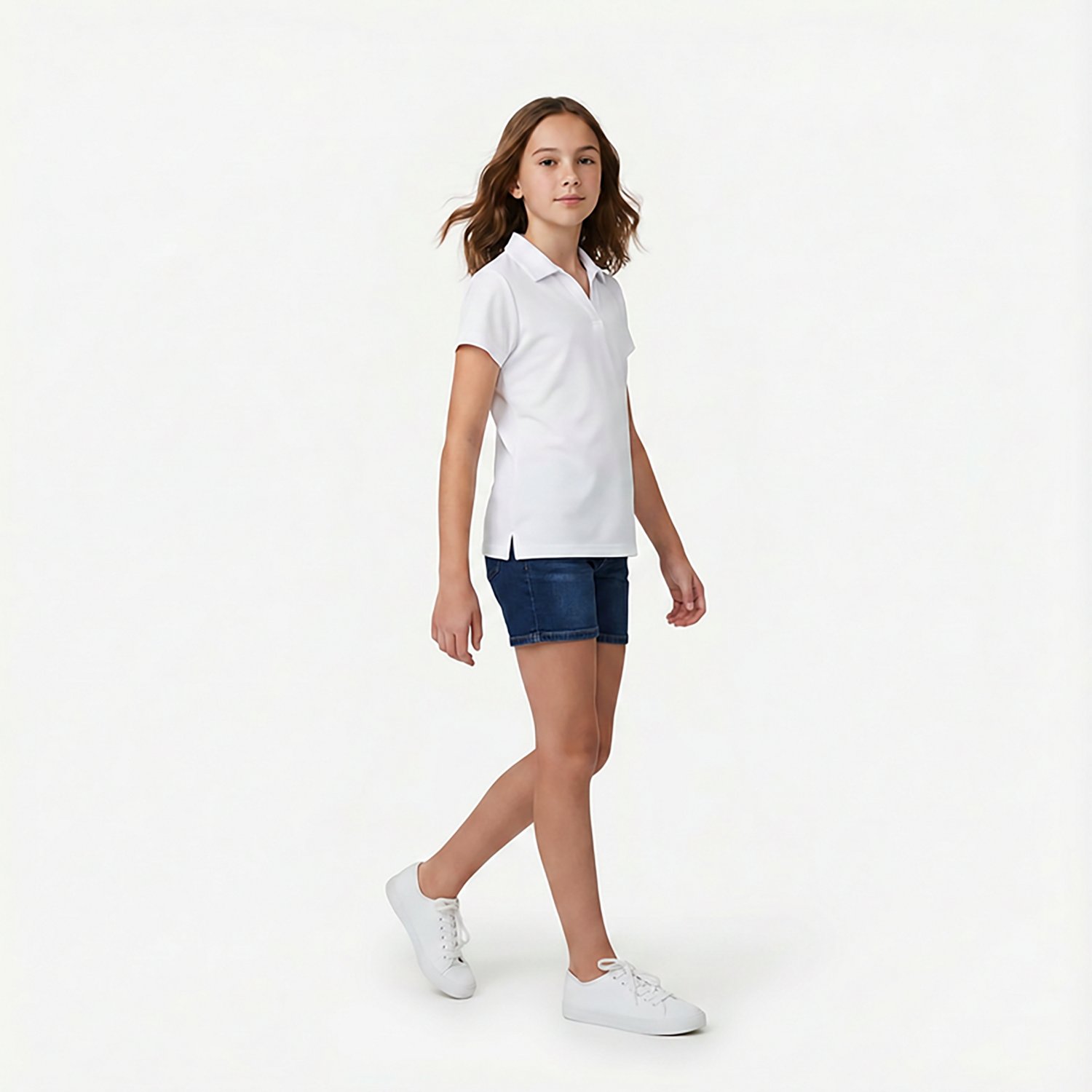 Nautica Girls' 7-16 Performance Knit Polo Shirt - view number 3