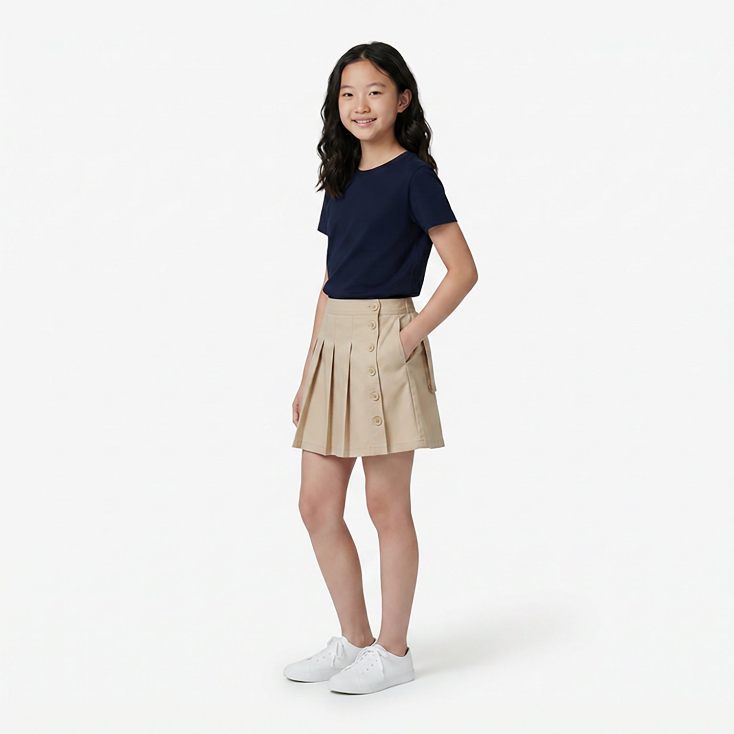 Nautica Girls' 7-16 Pleated Scooter                                                                                              - view number 2