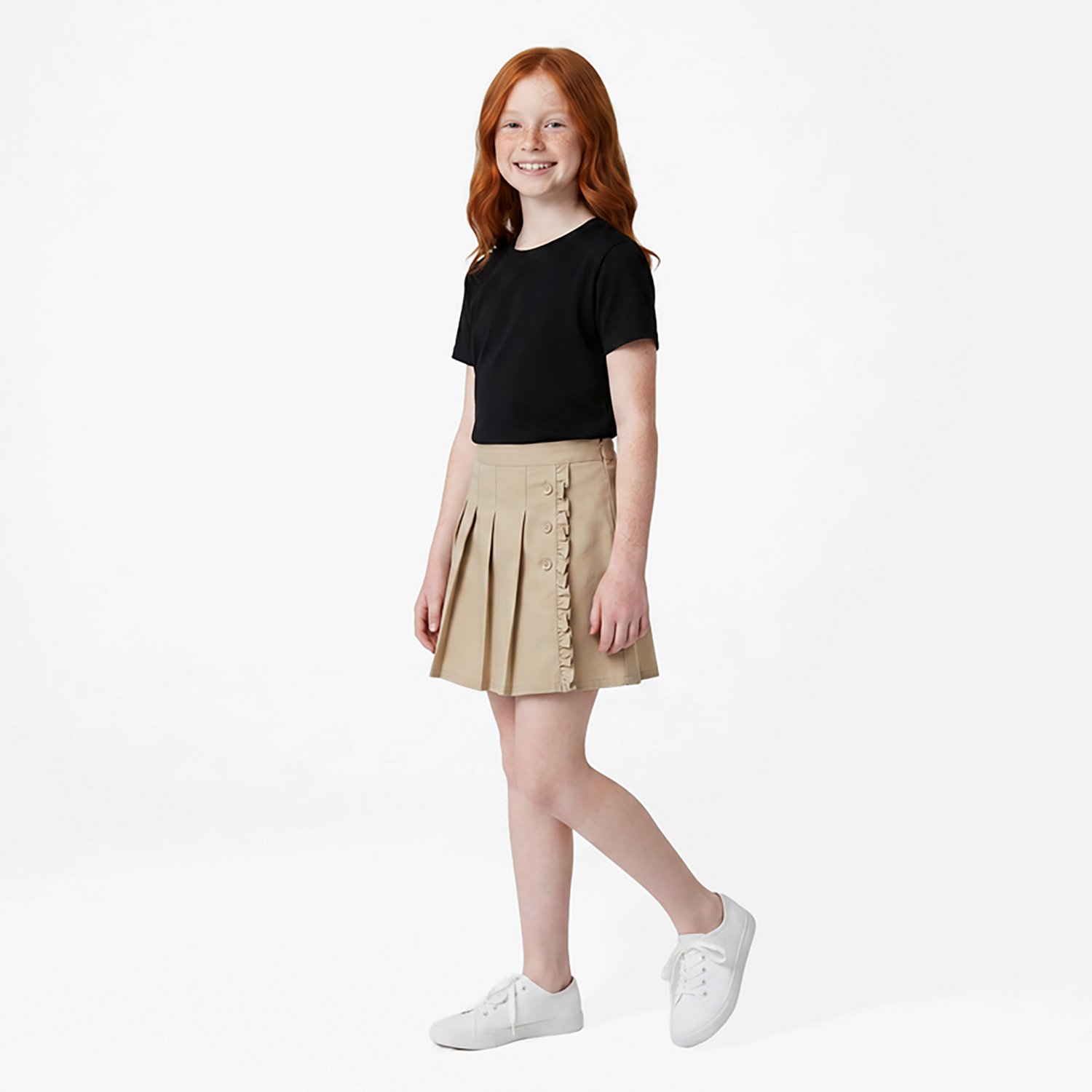 Nautica Girls' 7-16 Pleated Scooter Skort with Ruffle - view number 3