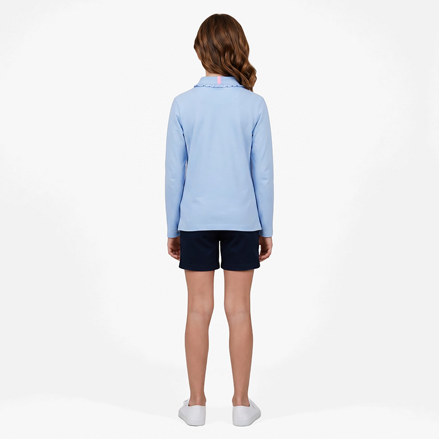 Nautica Girls' 7-16 Plus Interlock Long Sleeve Polo - view number 4