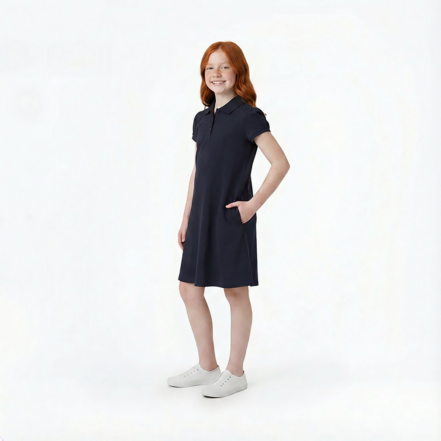 Nautica Girls' Plus Interlock High-Low Polo Dress - view number 2