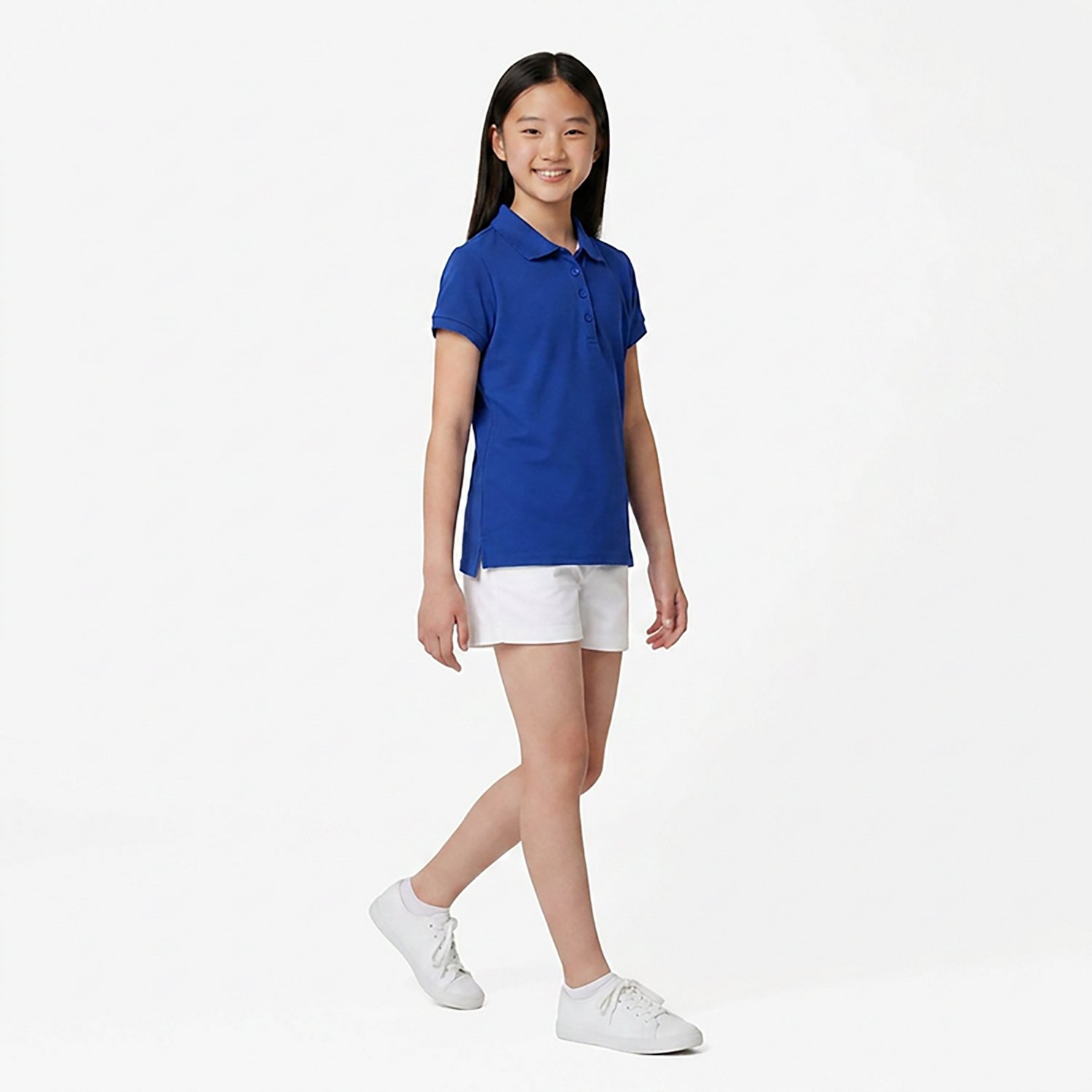 Nautica Girls' Plus Interlock Polo Shirt - view number 2