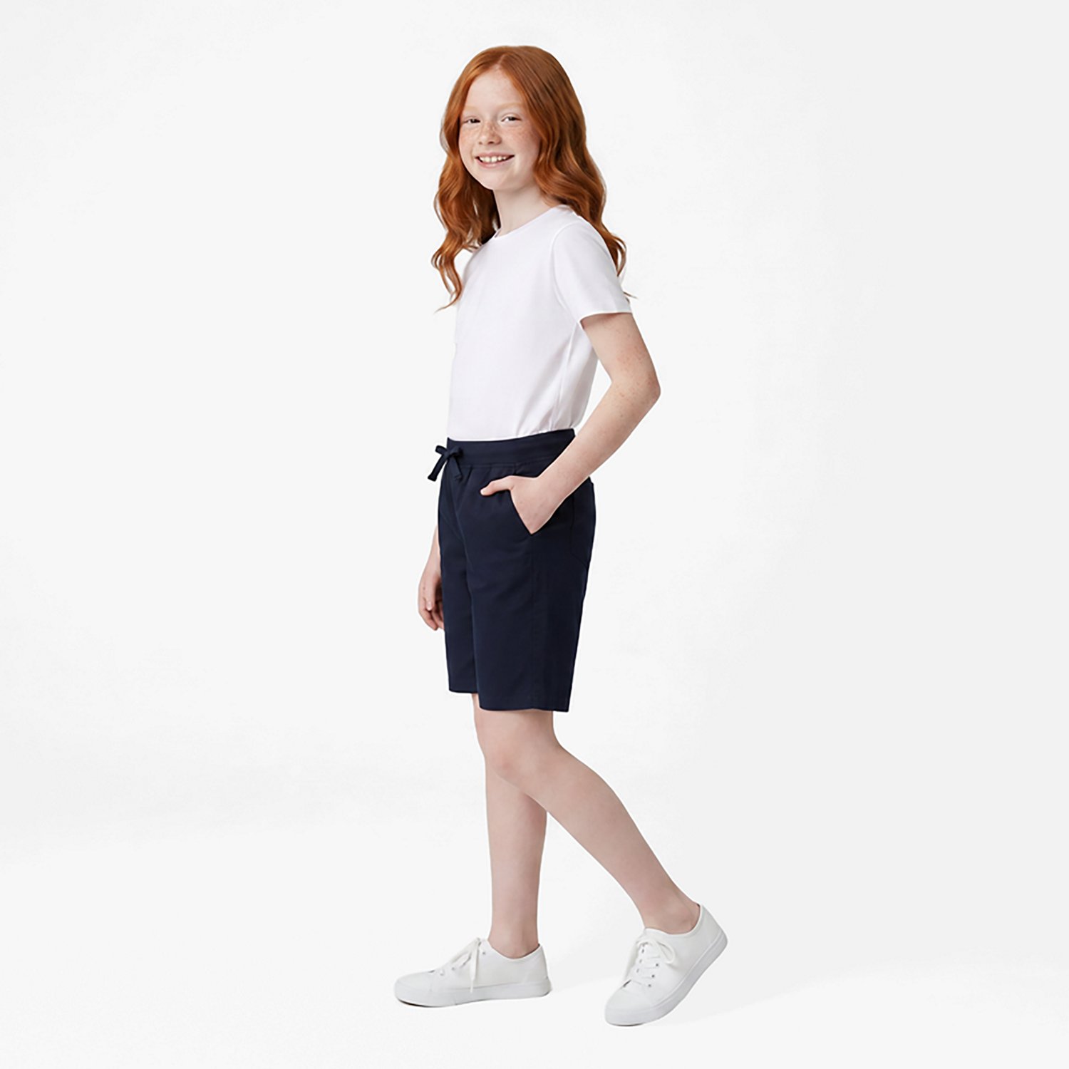 Nautica Girls' Pull On Skinny Bermuda Plus Size Shorts - view number 3
