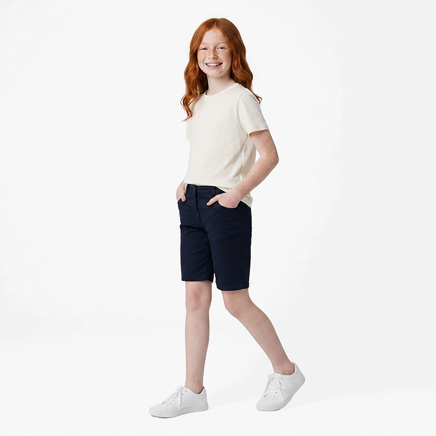Nautica Girls' Sateen Bermuda Plus Size Shorts - view number 3