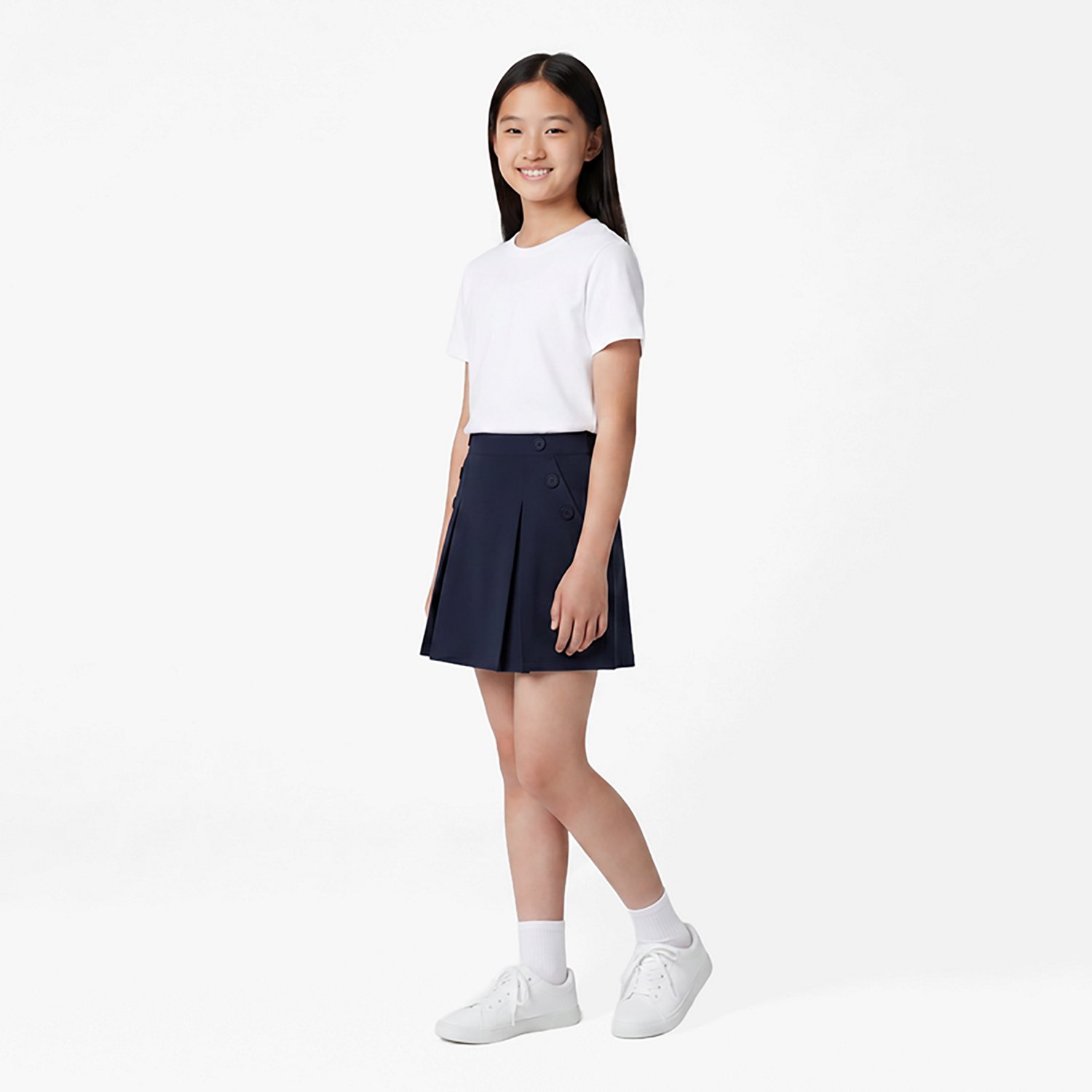 Nautica Girls' Stretch Poplin Plus Size Scooter Skort - view number 3