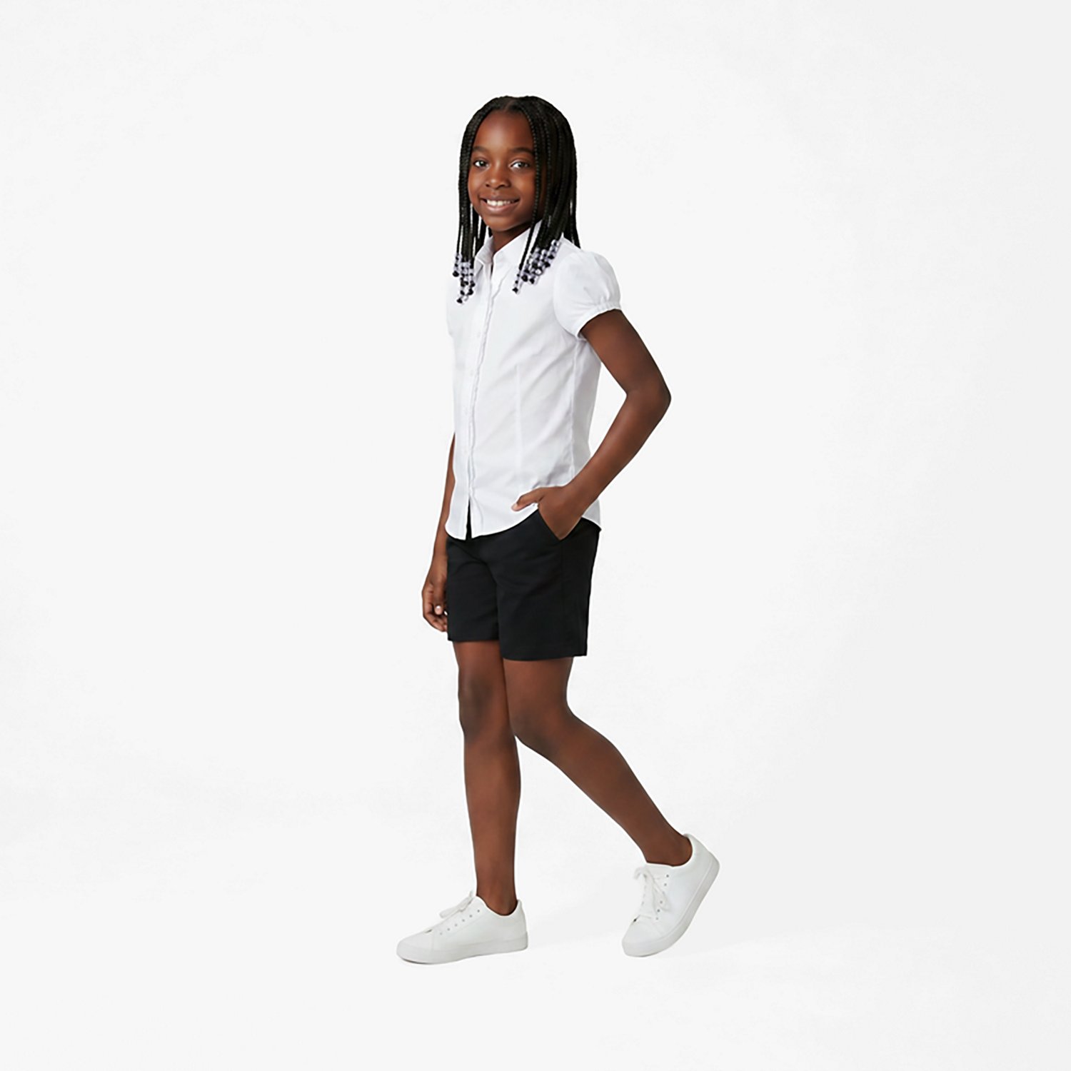 Nautica Girls' Y Neck Plus Size Blouse - view number 3