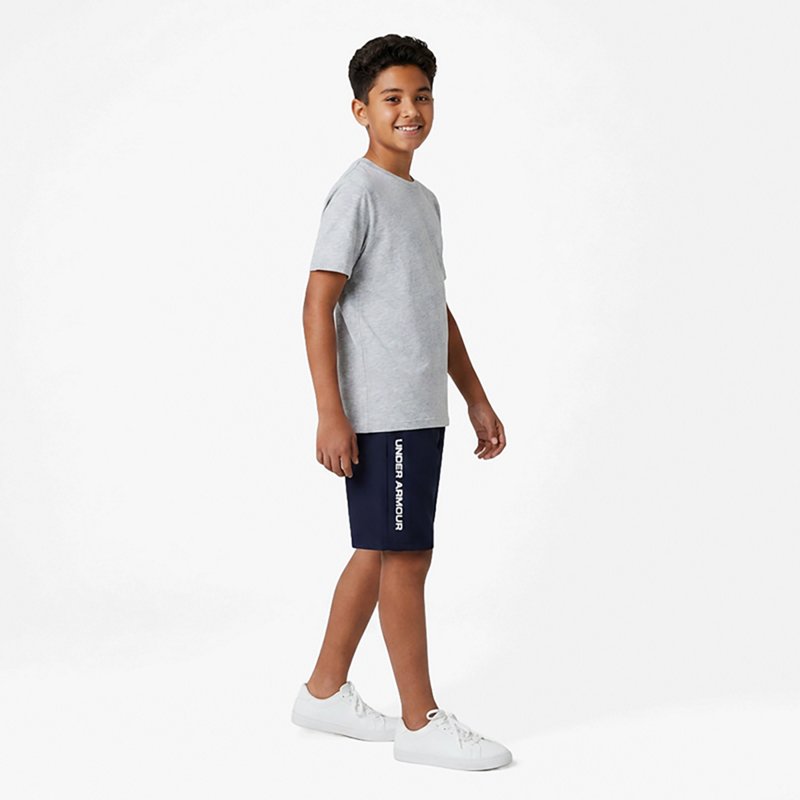 Under Armour Tech Woven Wordmark Shorts for Kids - Midnight Navy/White