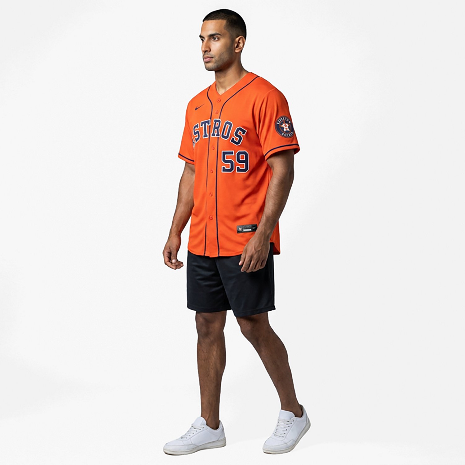 Nike Men's Houston Astros Framber Valdez Limited Name and Number Alternate Jersey - view number 3