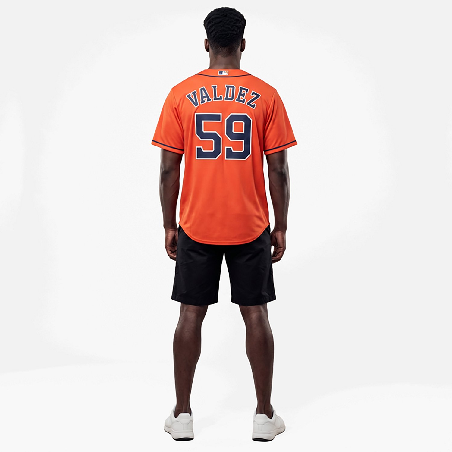 Nike Men's Houston Astros Framber Valdez Limited Name and Number Alternate Jersey - view number 4