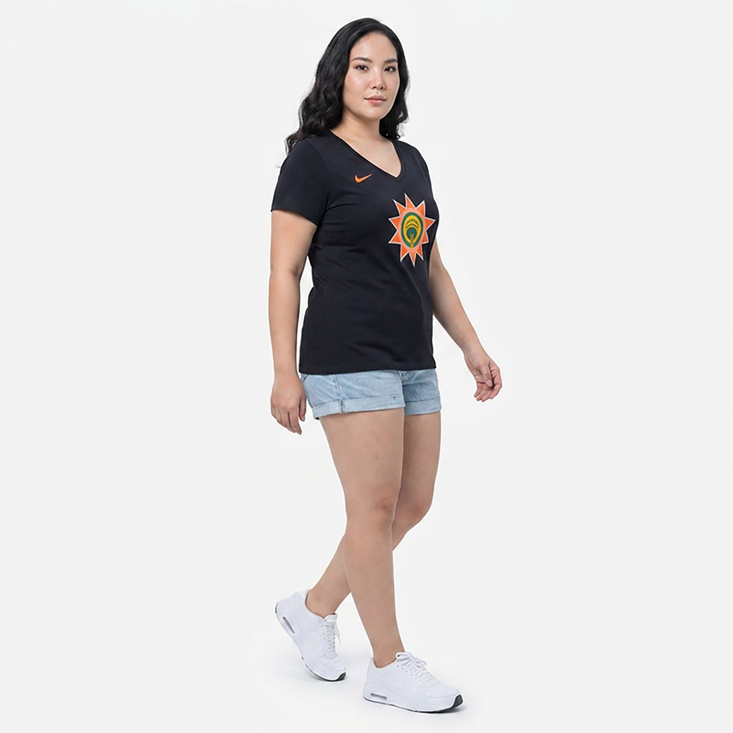 Nike Women's San Antonio Spurs Essentials City Edition Logo V-neck T-shirt - view number 2