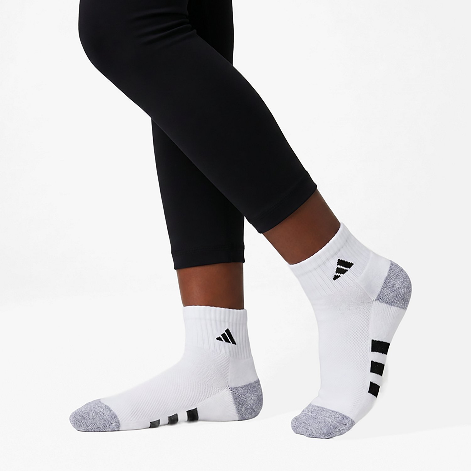 adidas Youth Cushioned Quarter Socks 6 Pack