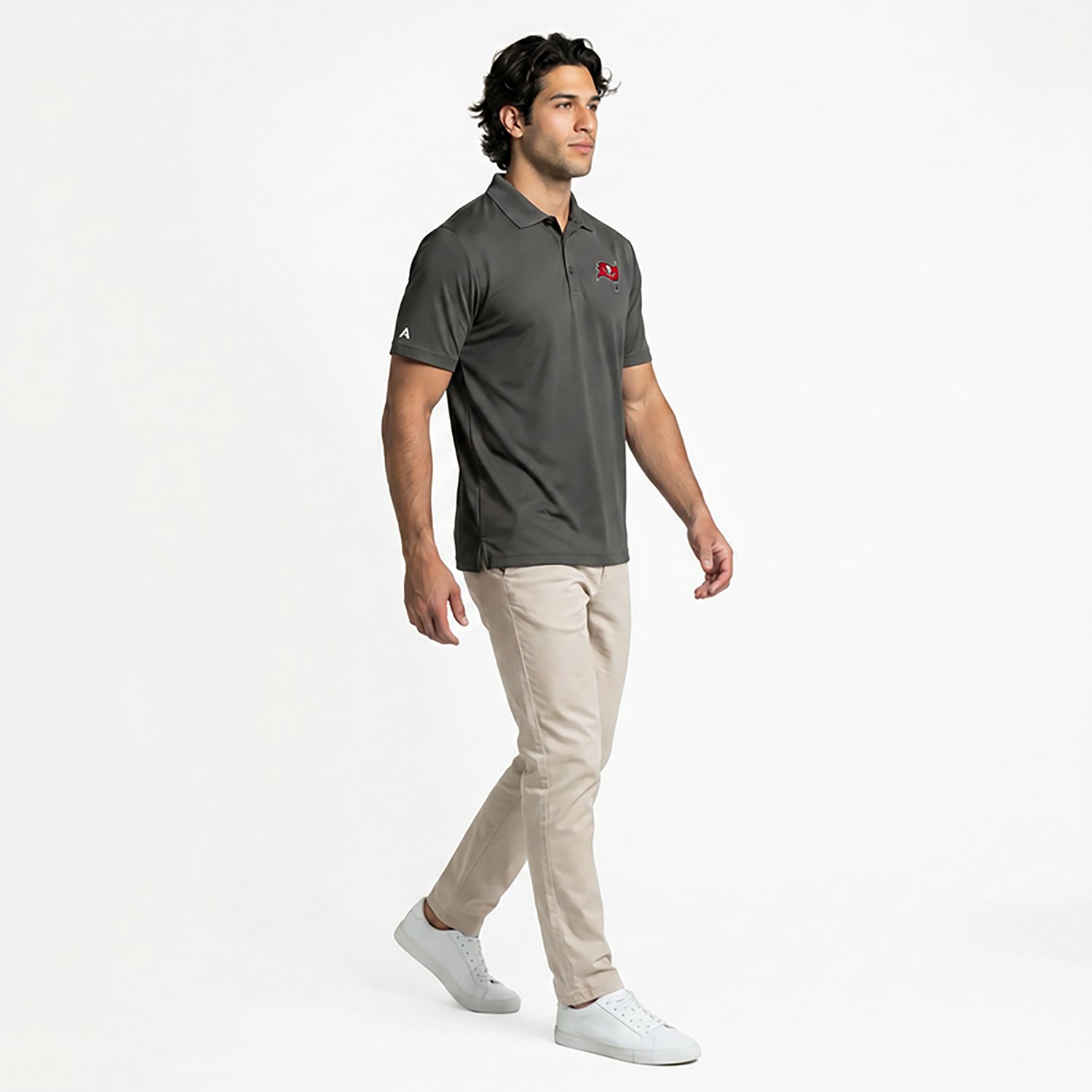 Antigua Men's Buccaneers Legacy Pique Polo Shirt - view number 3