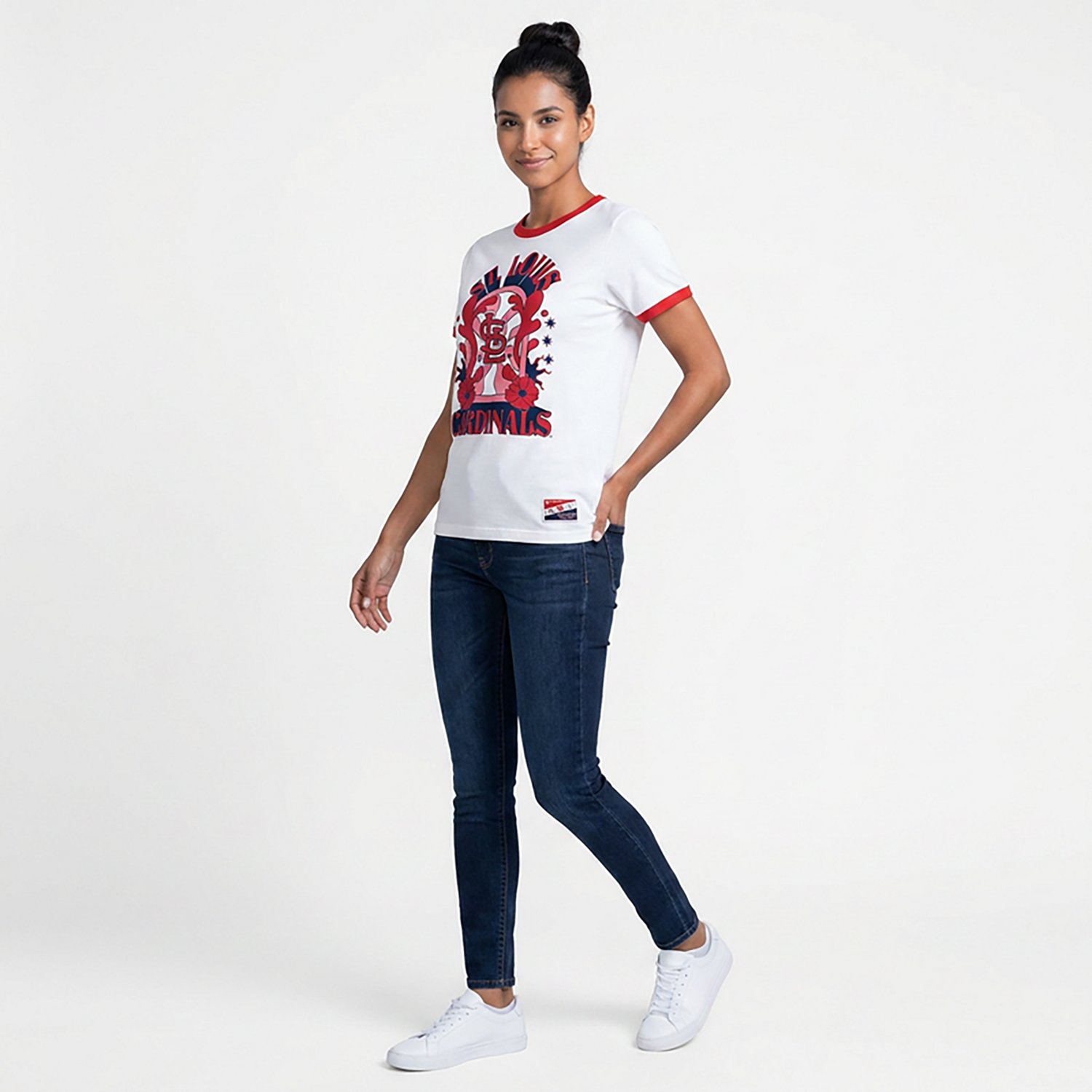 New Era Women's Cardinals Ringer Short Sleeve T-shirt