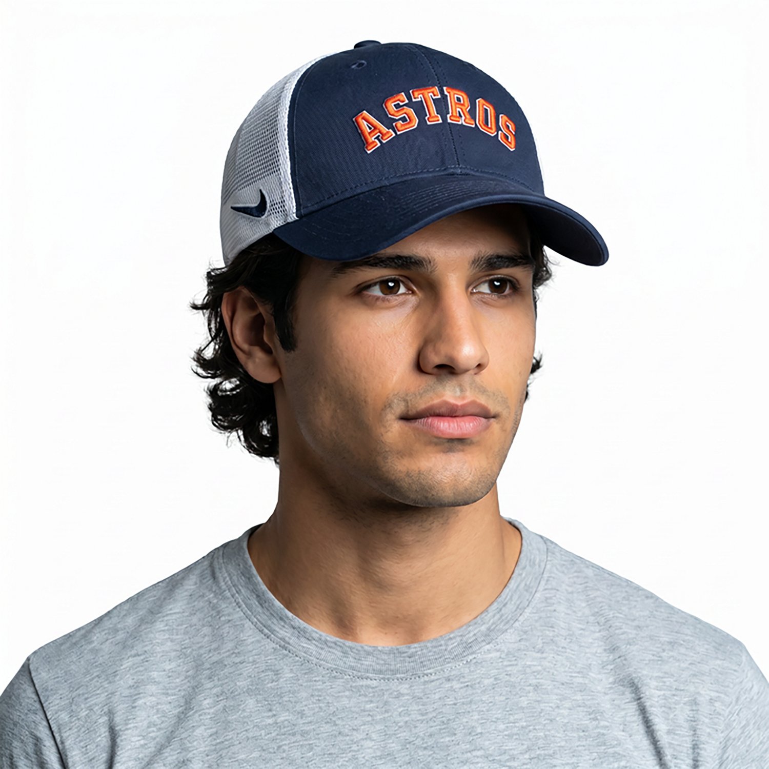 Nike Houston Astros Wordmark Adjustable Trucker Hat - view number 2