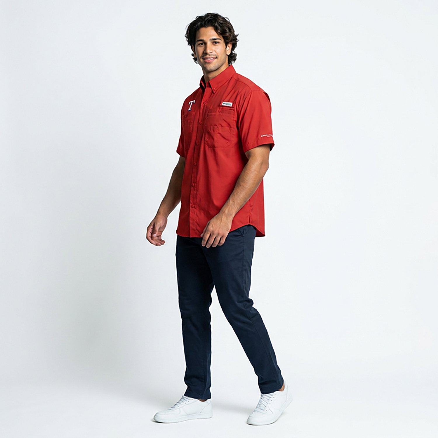 Columbia Sportswear Men's Texas Rangers Tamiami Short Sleeve Shirt                                                               - view number 2