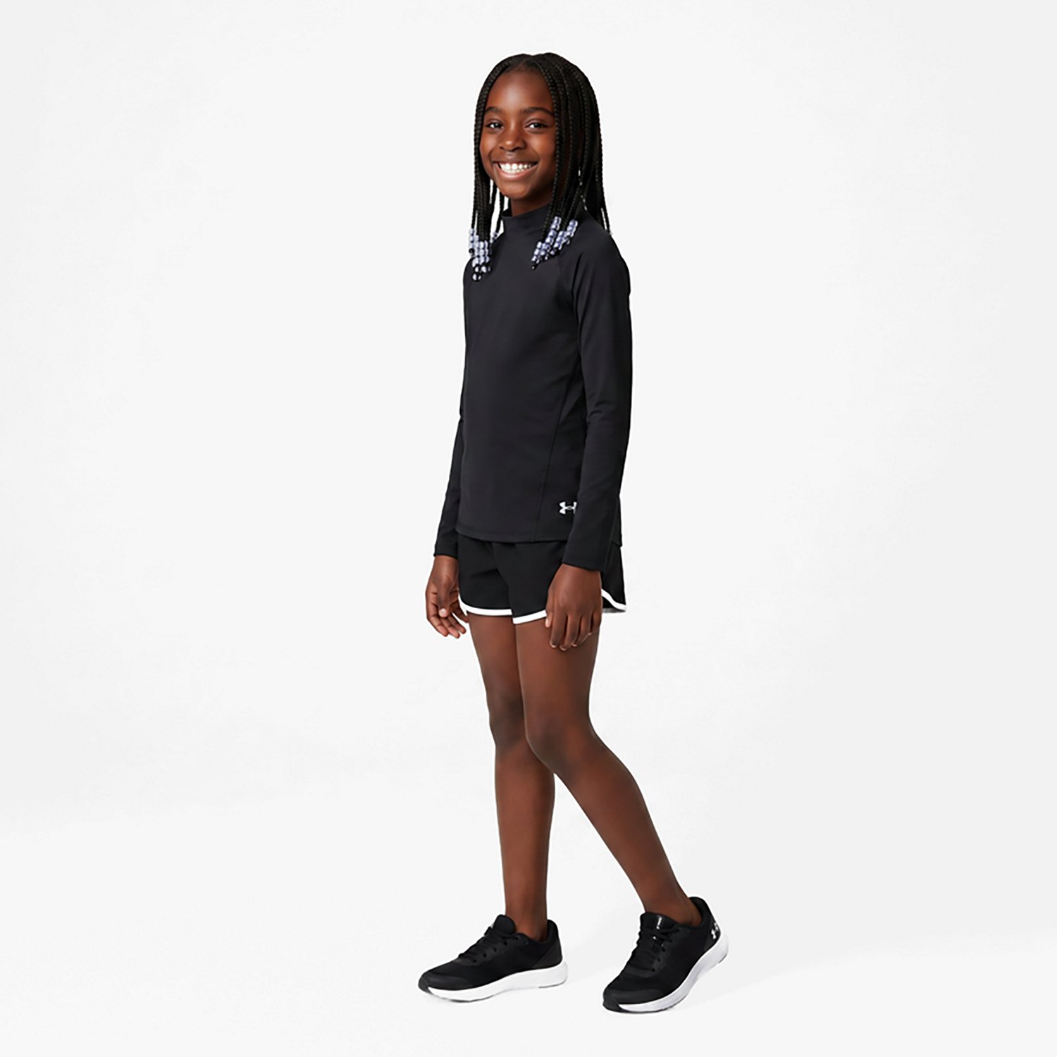 Under Armour Girls' ColdGear Long Sleeve Mock Neck Shirt - view number 2