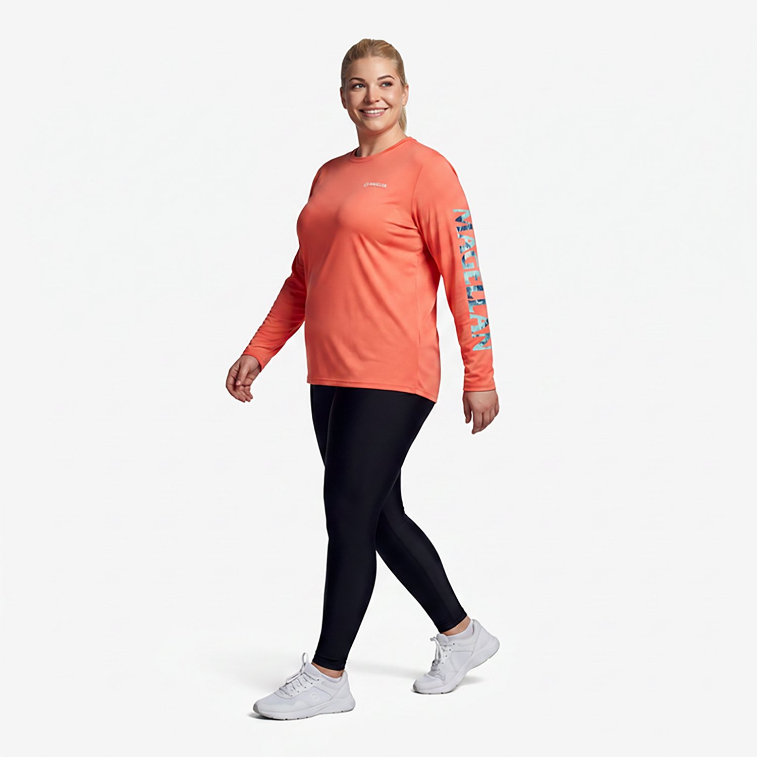 Magellan Women's Plus Size Caddo Lake Logo Long Sleeve T-shirt