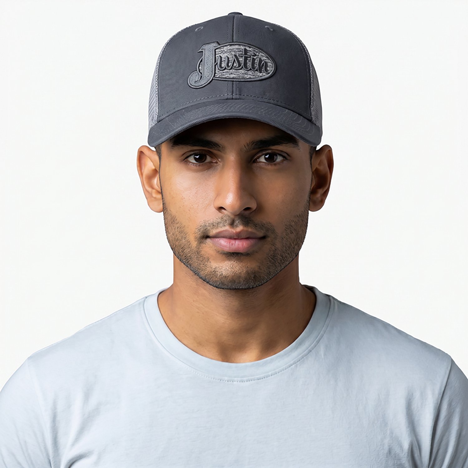 Justin Adult Black Logo Cap
