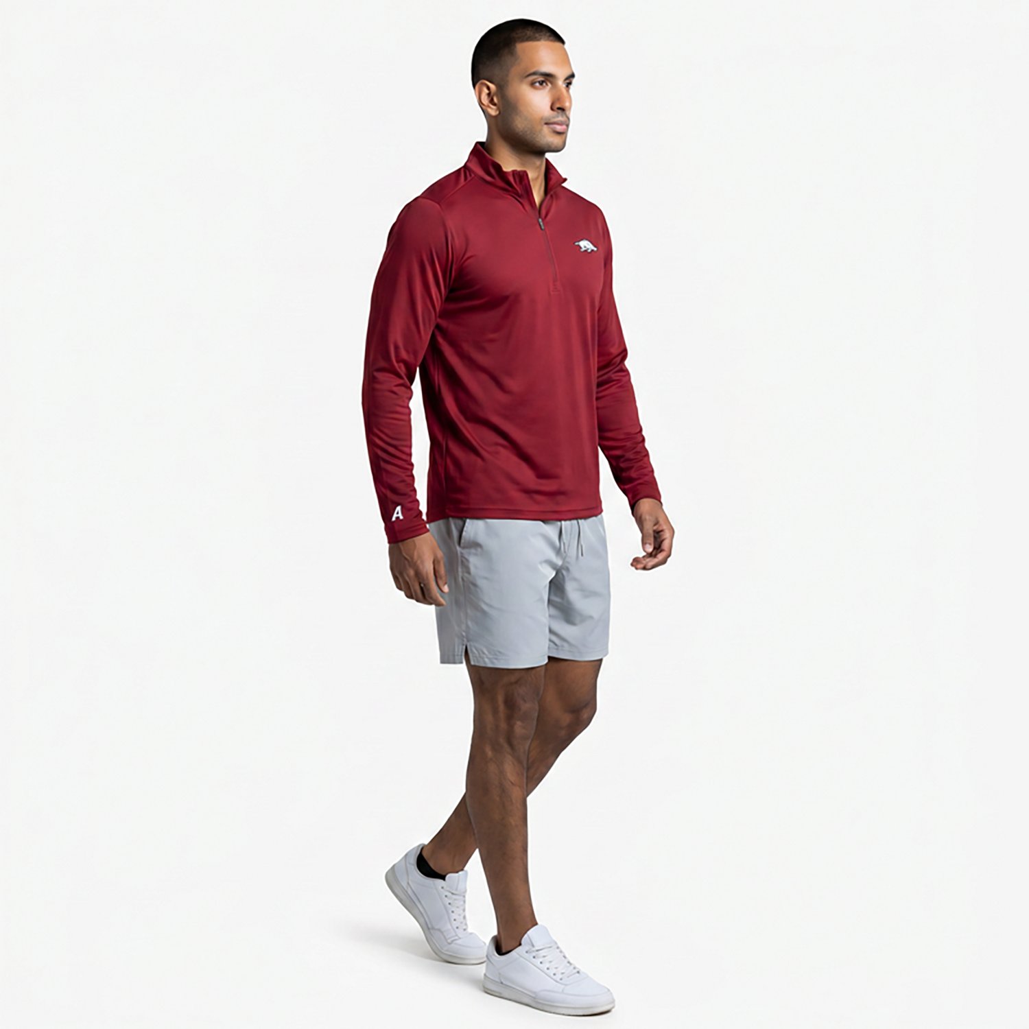 Antigua Men's Arkansas Razorbacks Tribute Quarter Zip Pullover