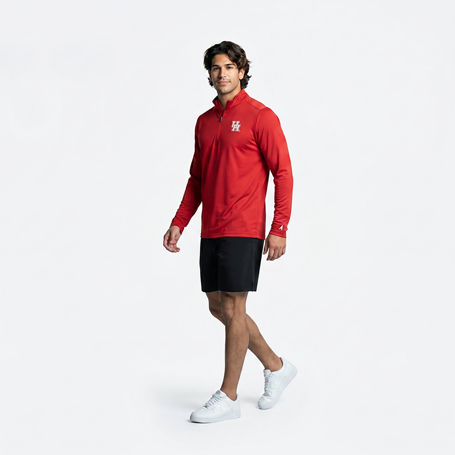 Antigua Men's Houston Cougars Tribute Quarter Zip Pullover - view number 3